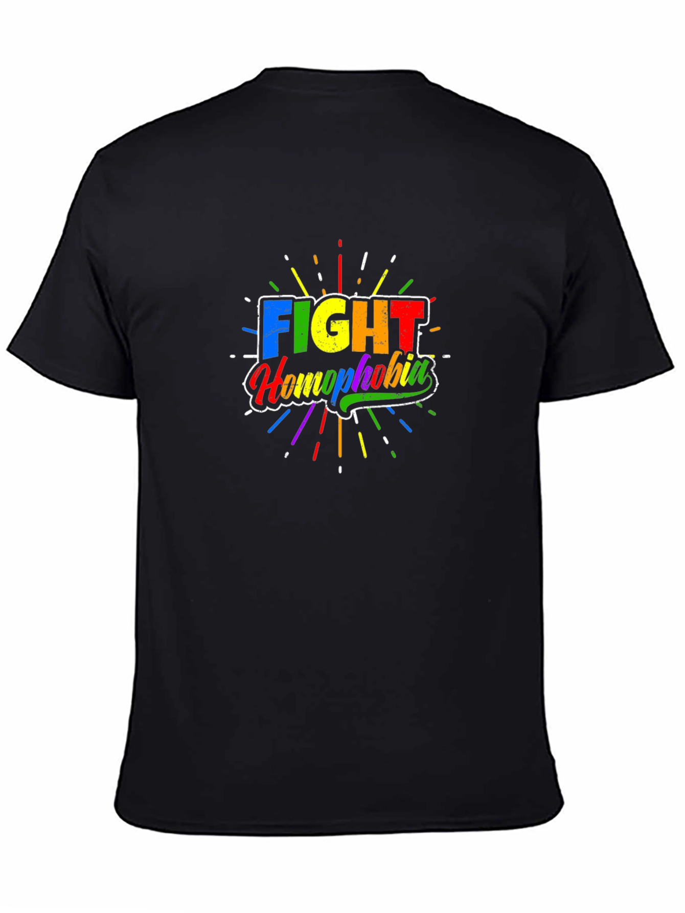 Fight Homophobia Rainbow Graphic Tee