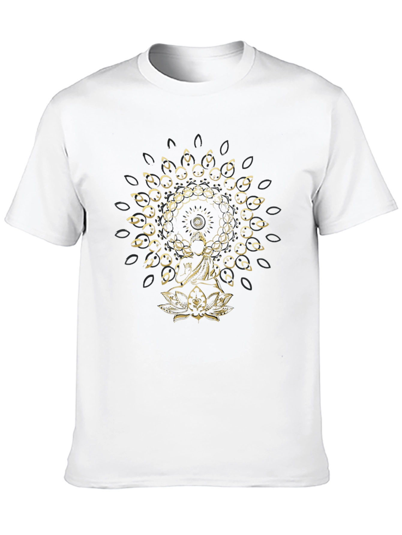 Buddha Mandala Graphic Tee - Stylish Black T-Shirt