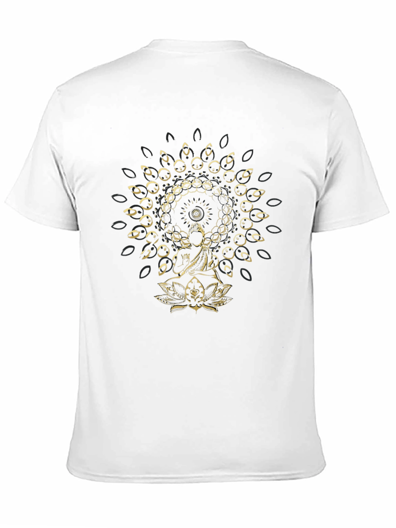 Buddha Mandala Graphic Tee - Stylish Black T-Shirt