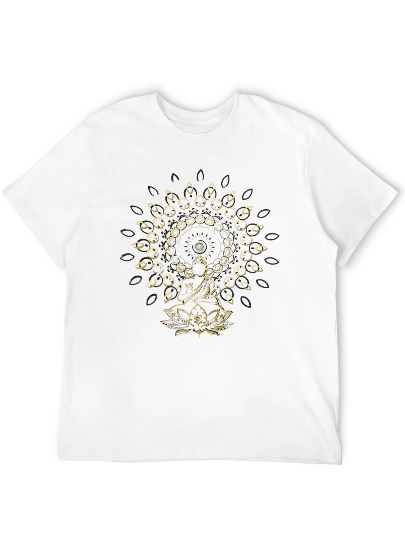 Buddha Mandala Graphic Tee - Stylish Black T-Shirt