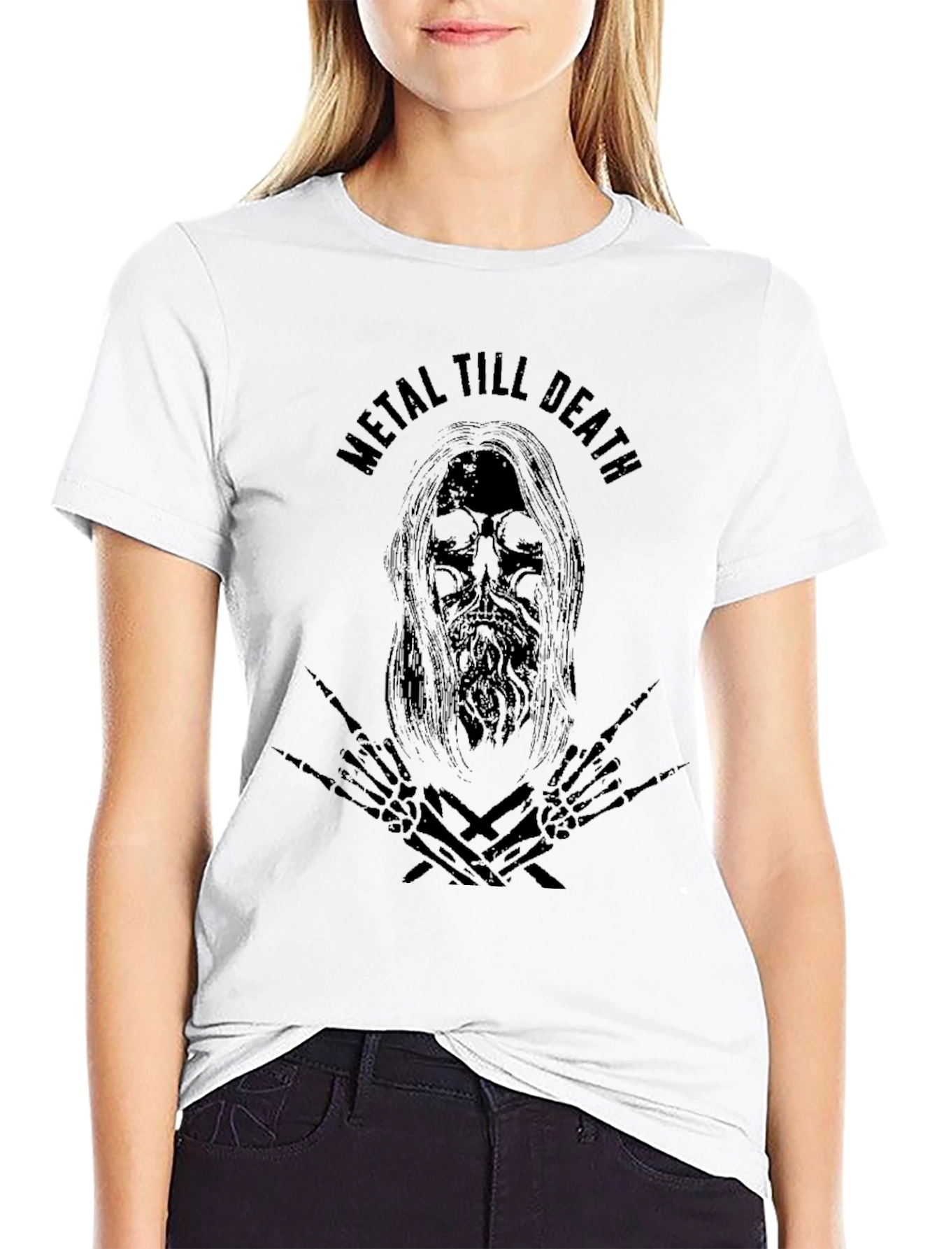 Metal Till Death Graphic Tee - Black