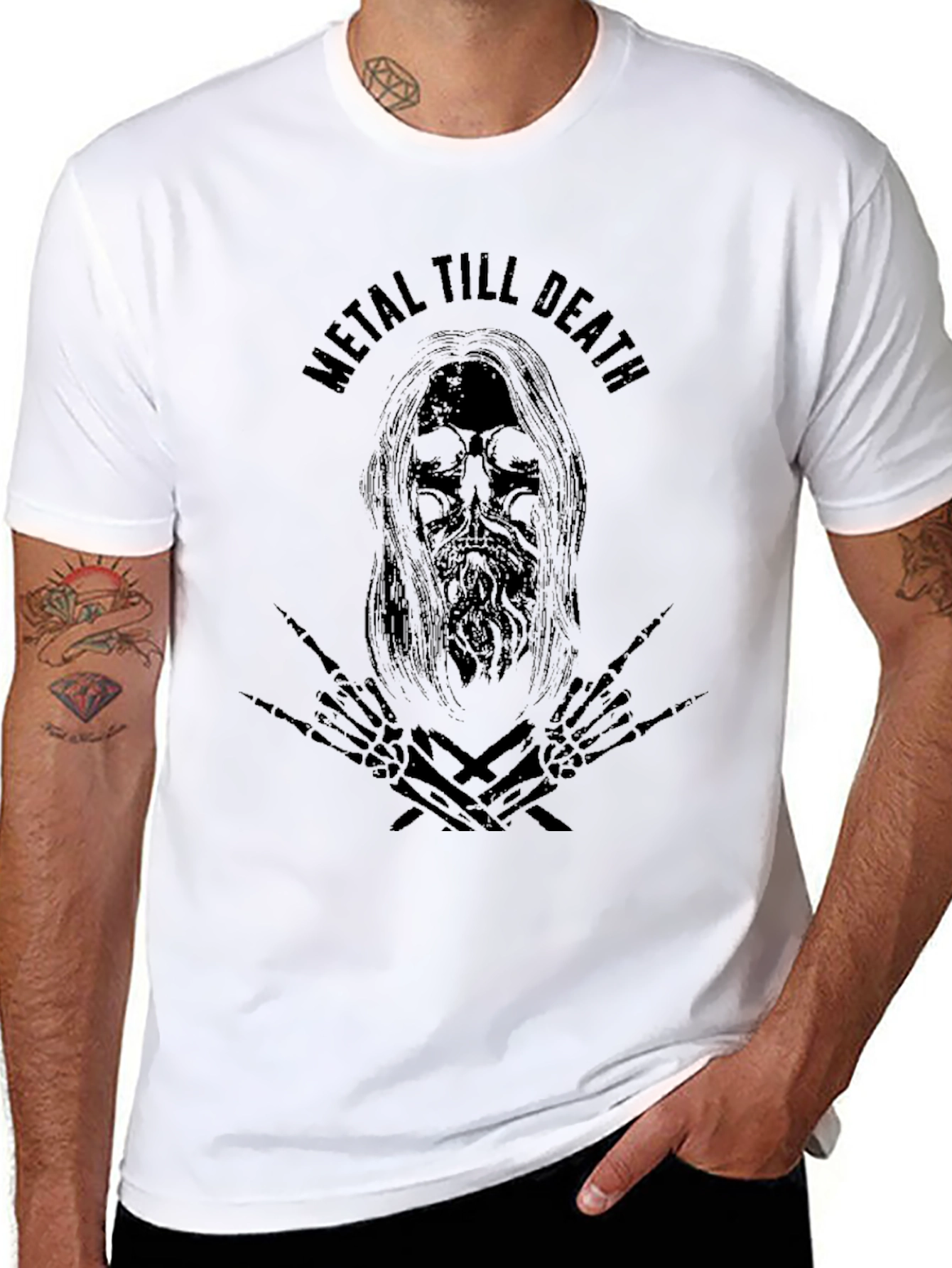 Metal Till Death Graphic Tee - Black