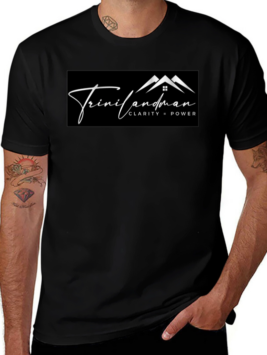 Trinilandman Black Graphic Tee - Clarity = Power