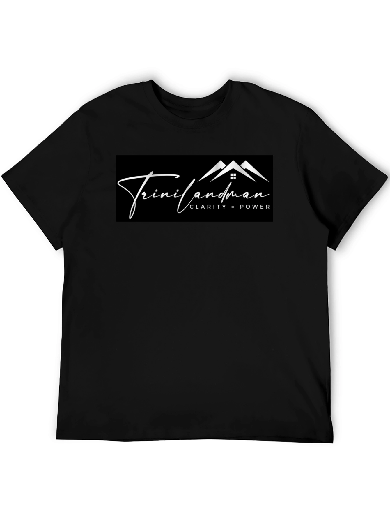 Trinilandman Black Graphic Tee - Clarity = Power