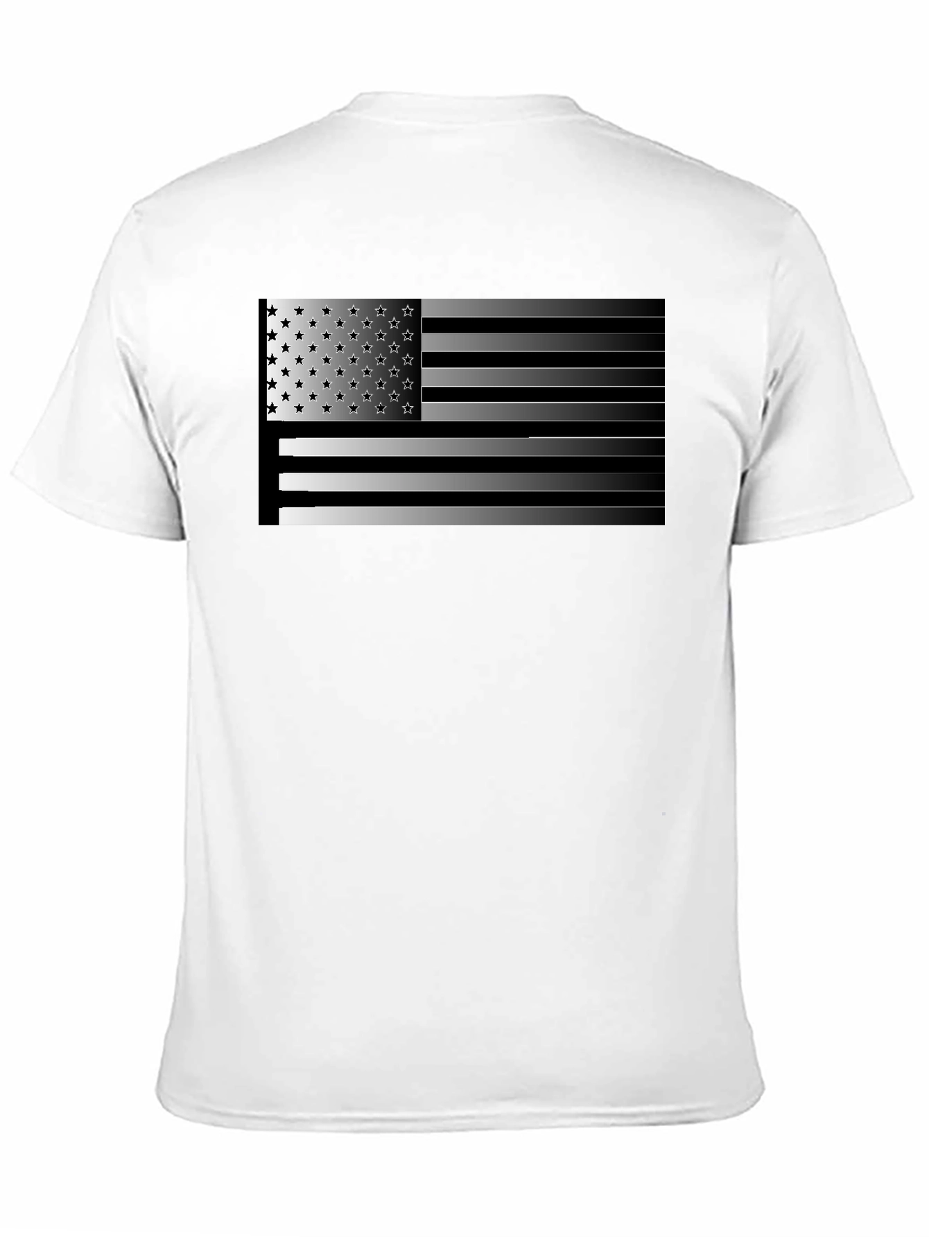 American Flag Graphic Mens Black T-Shirt