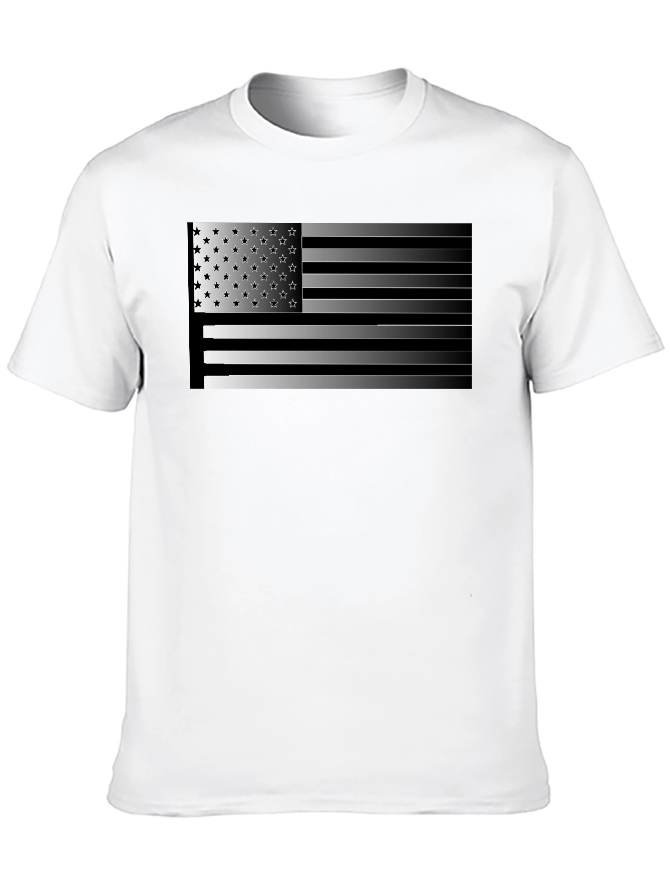 American Flag Graphic Mens Black T-Shirt