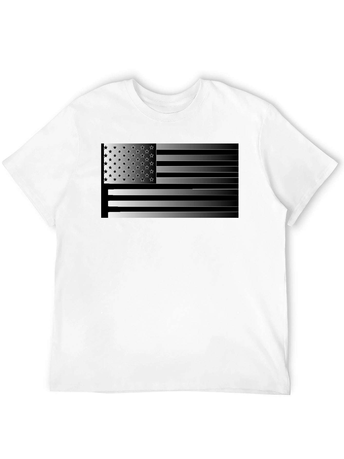 American Flag Graphic Mens Black T-Shirt