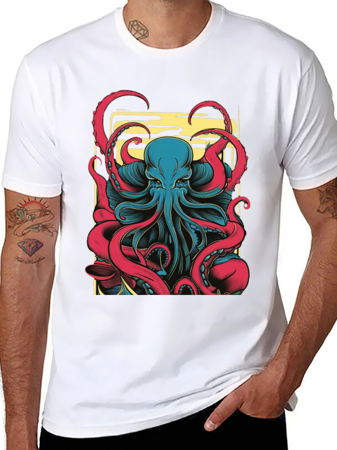 Octopus Graphic Black T-Shirt
