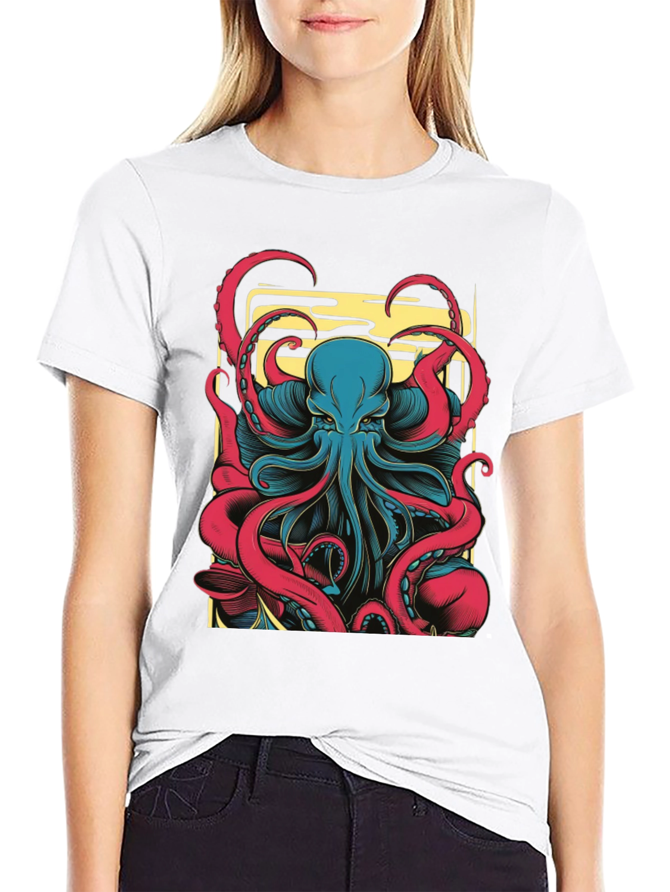Octopus Graphic Black T-Shirt