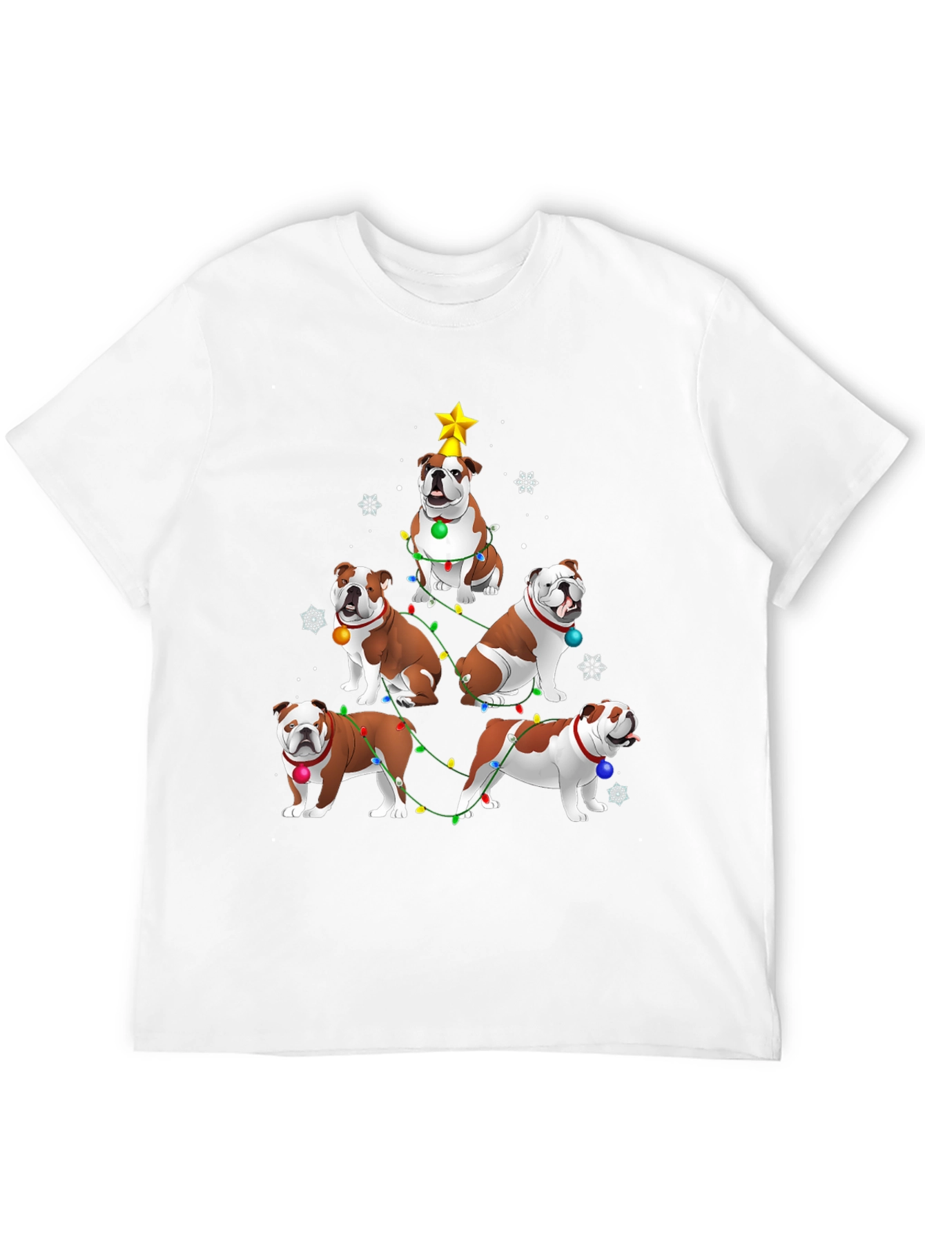 Bulldog Christmas Tree Graphic Tee