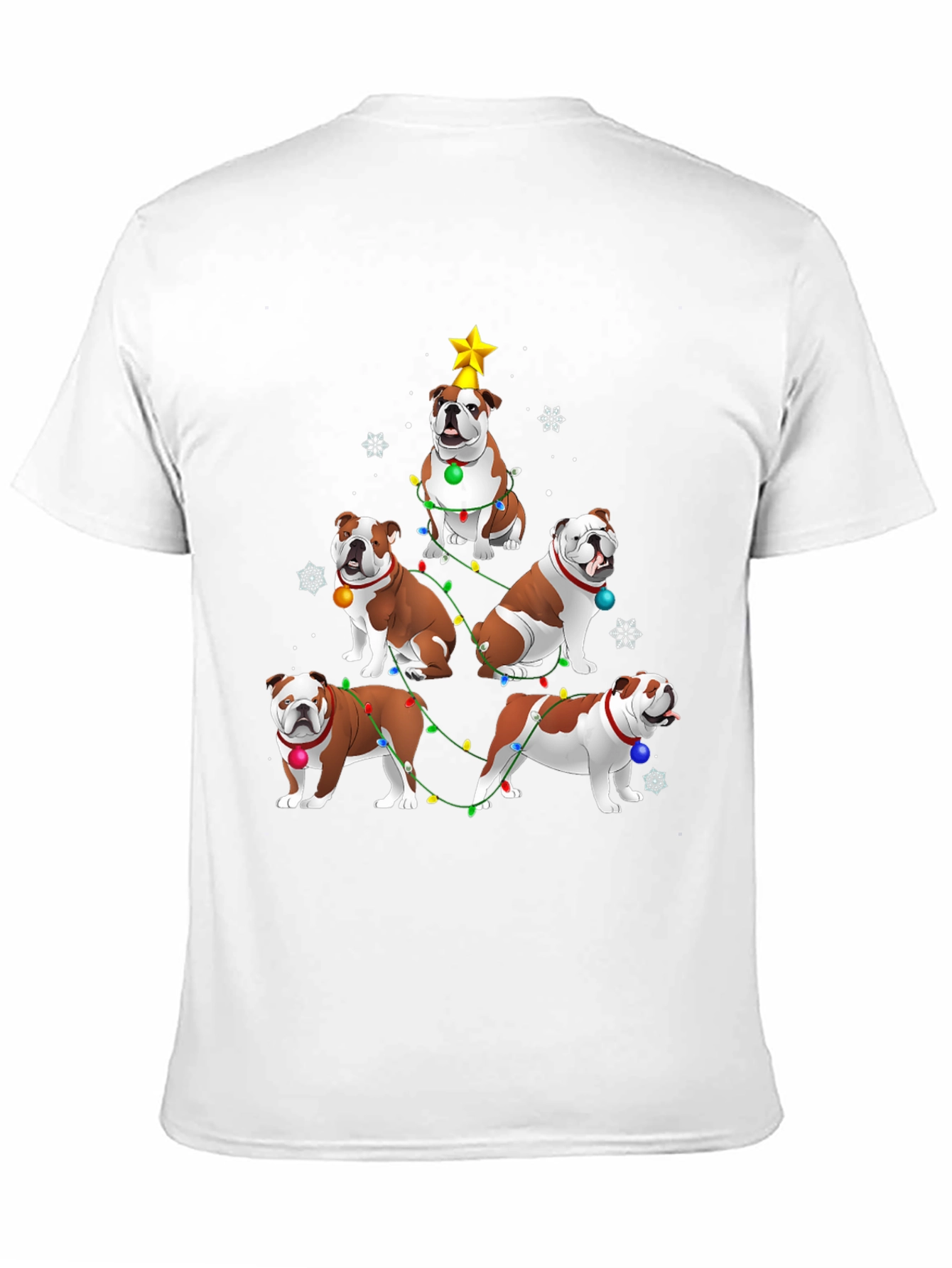 Bulldog Christmas Tree Graphic Tee
