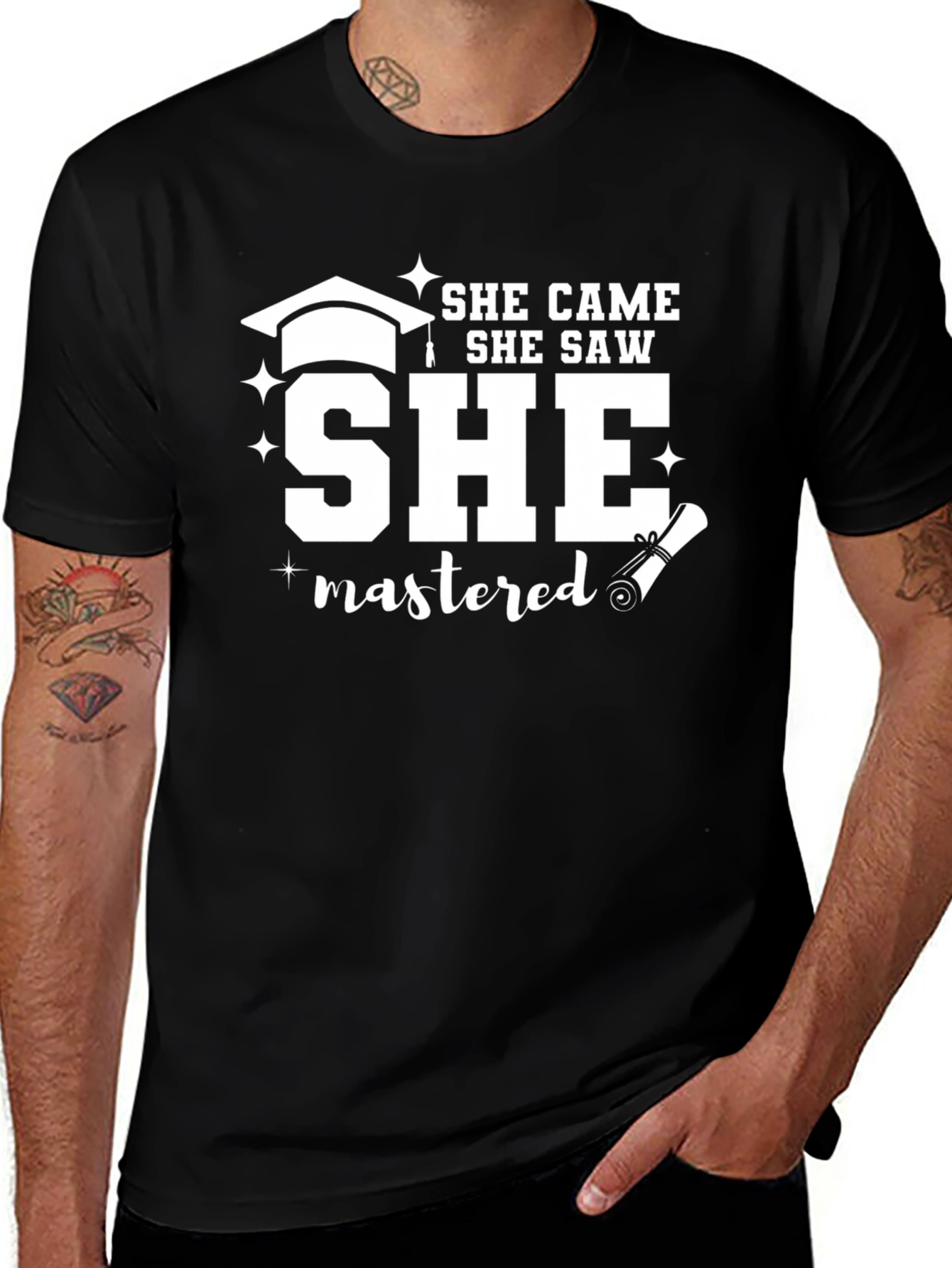 She Came She Saw She Mastered Graduation T-Shirt