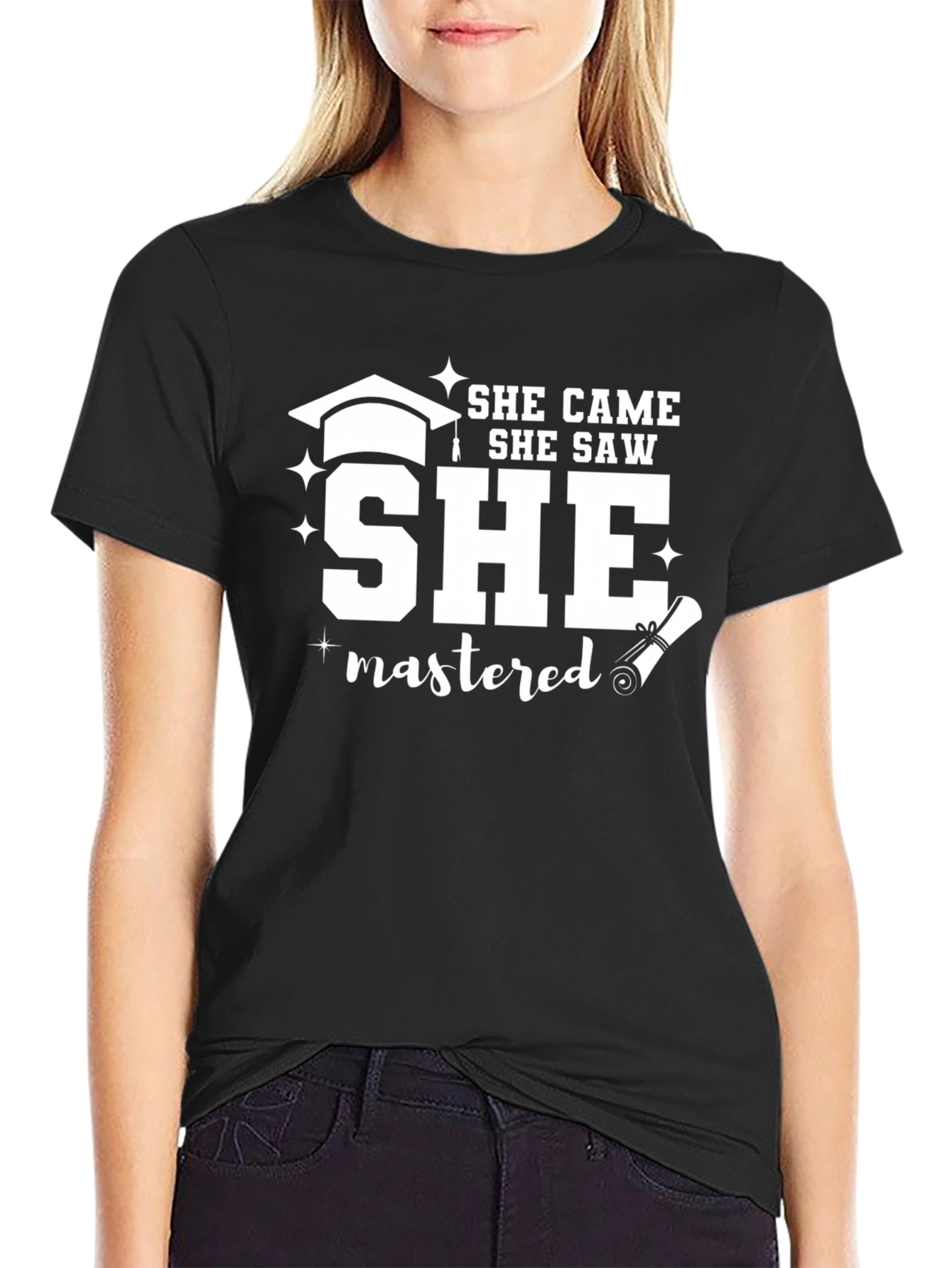 She Came She Saw She Mastered Graduation T-Shirt