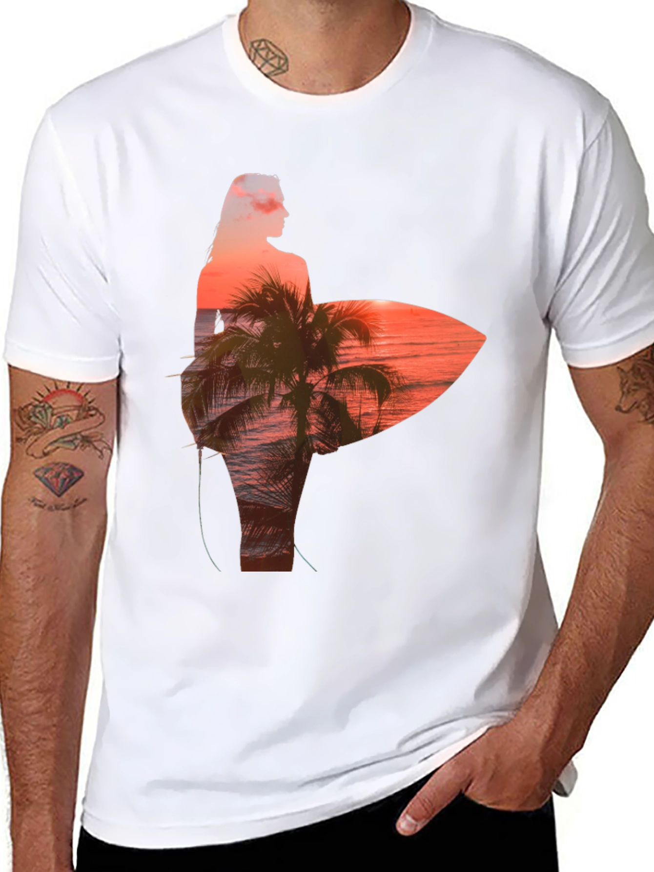 Sunset Surfer Graphic T-Shirt