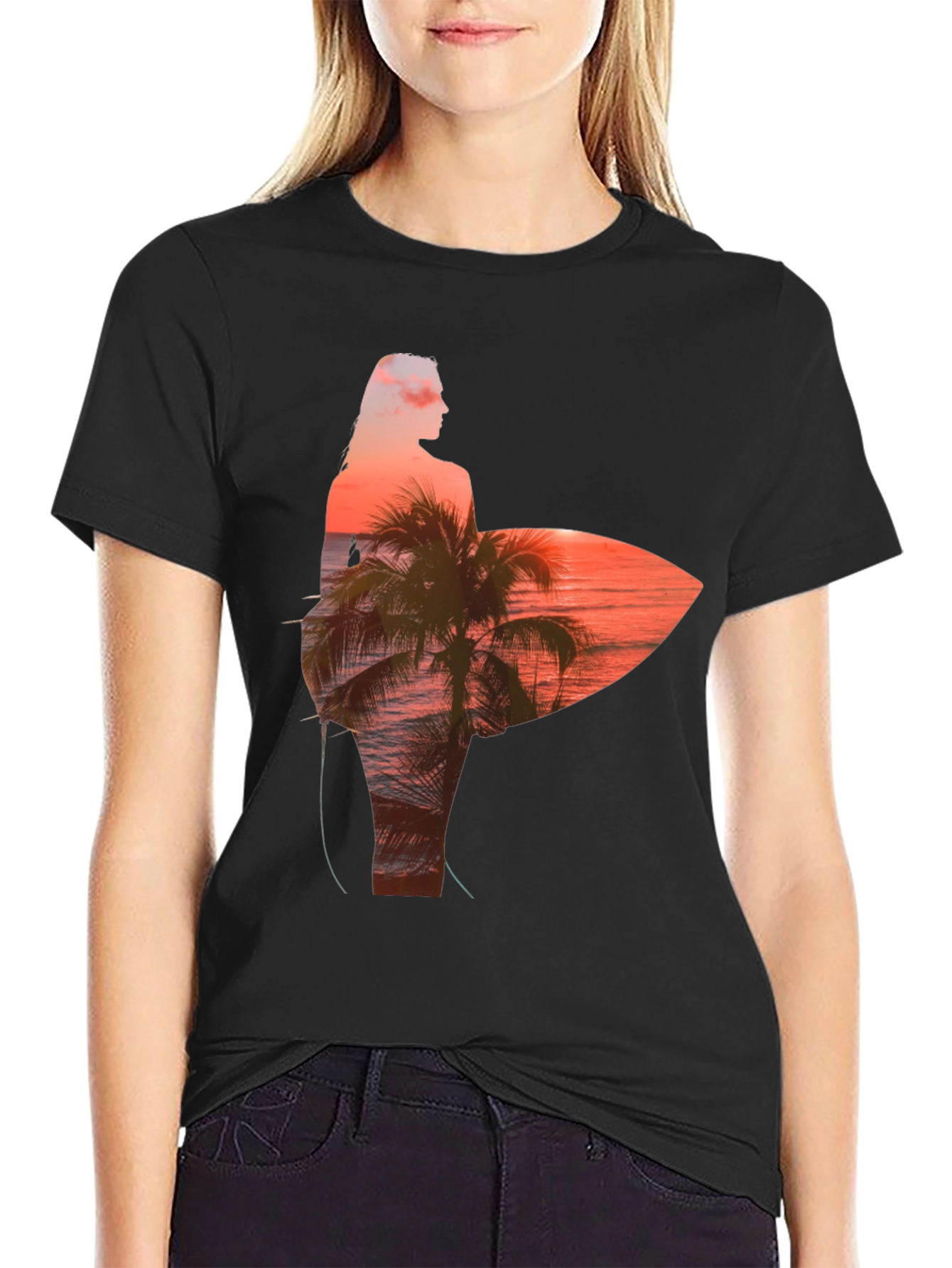 Sunset Surfer Graphic T-Shirt