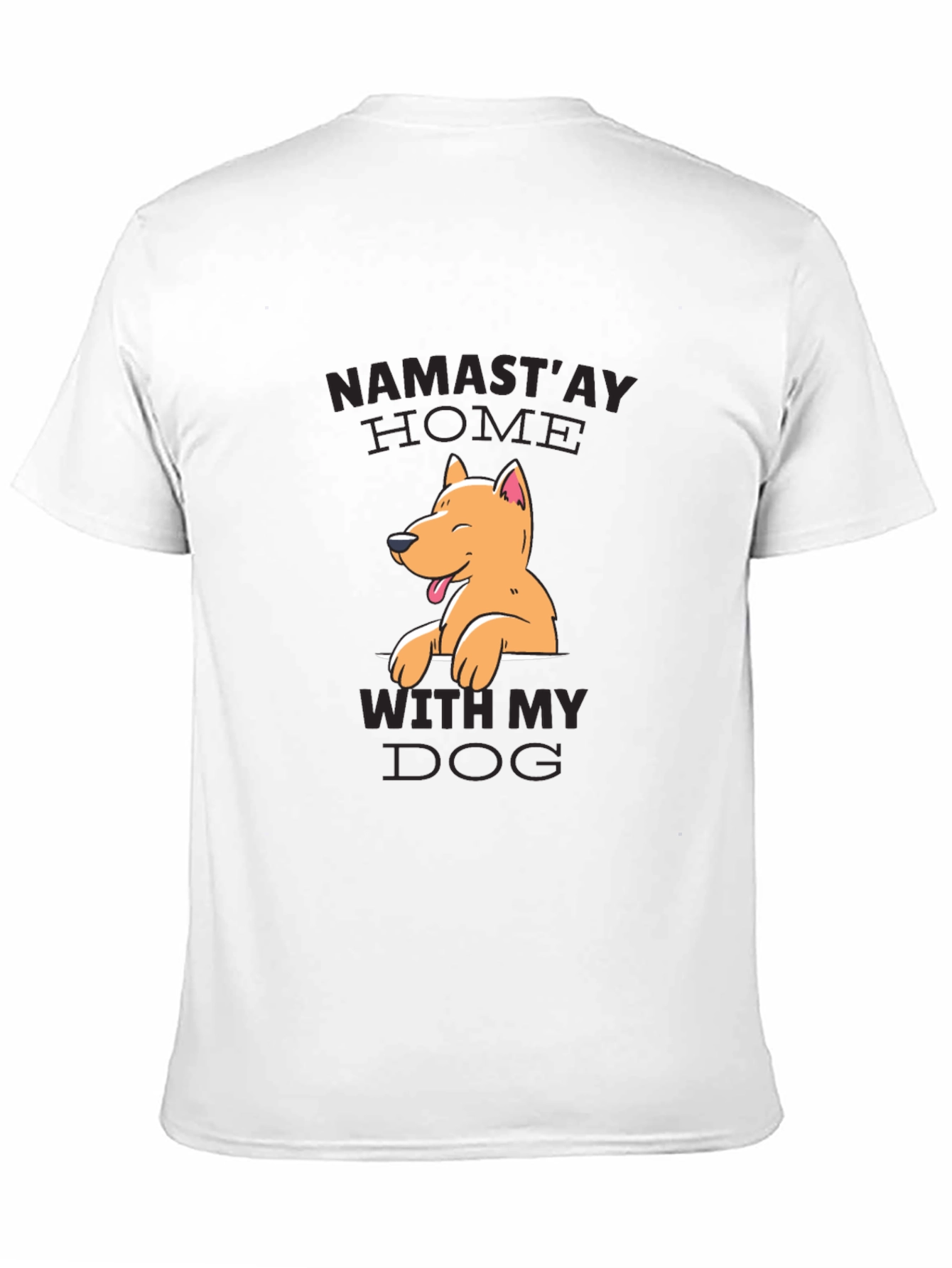Namastay Home With My Dog Black Graphic Tee