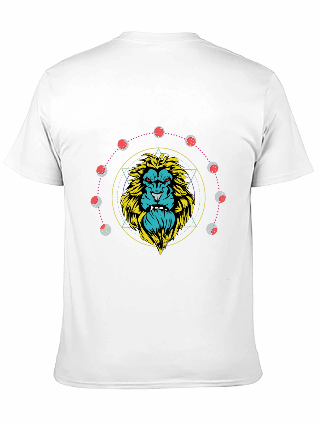 Lion Lunar Phase Graphic Tee - Black