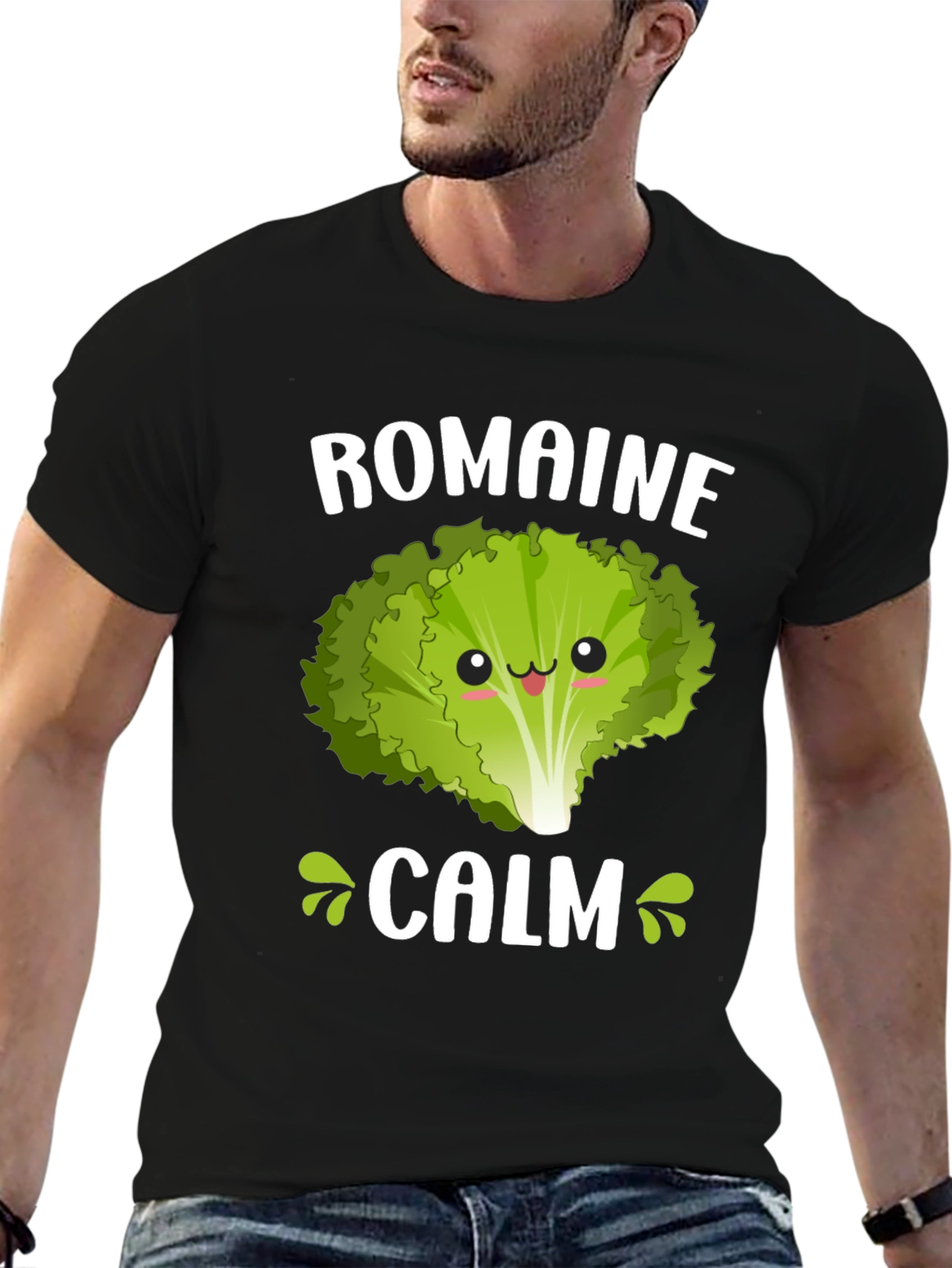 Romaine Calm T-Shirt - Funny Lettuce Pun Tee