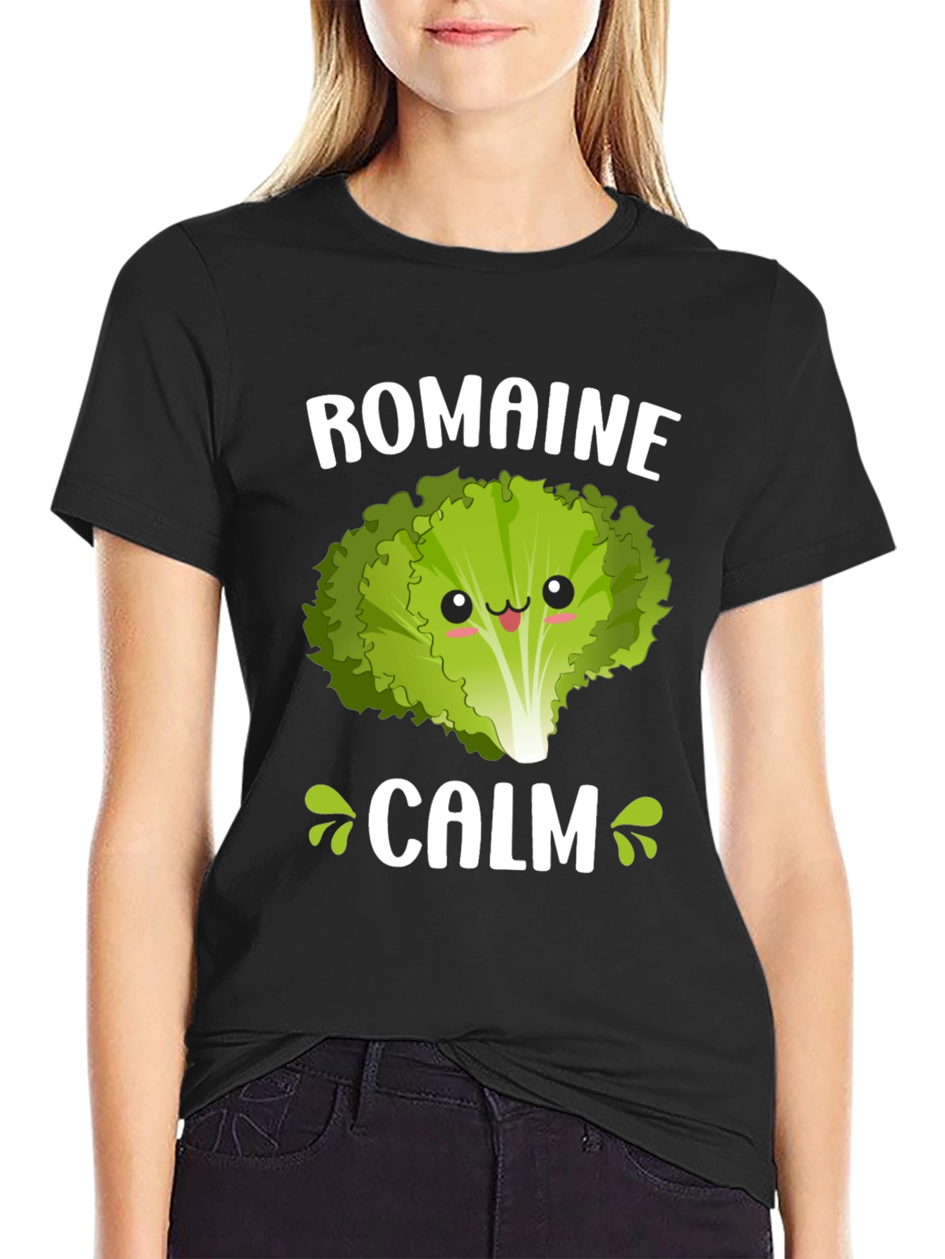 Romaine Calm T-Shirt - Funny Lettuce Pun Tee