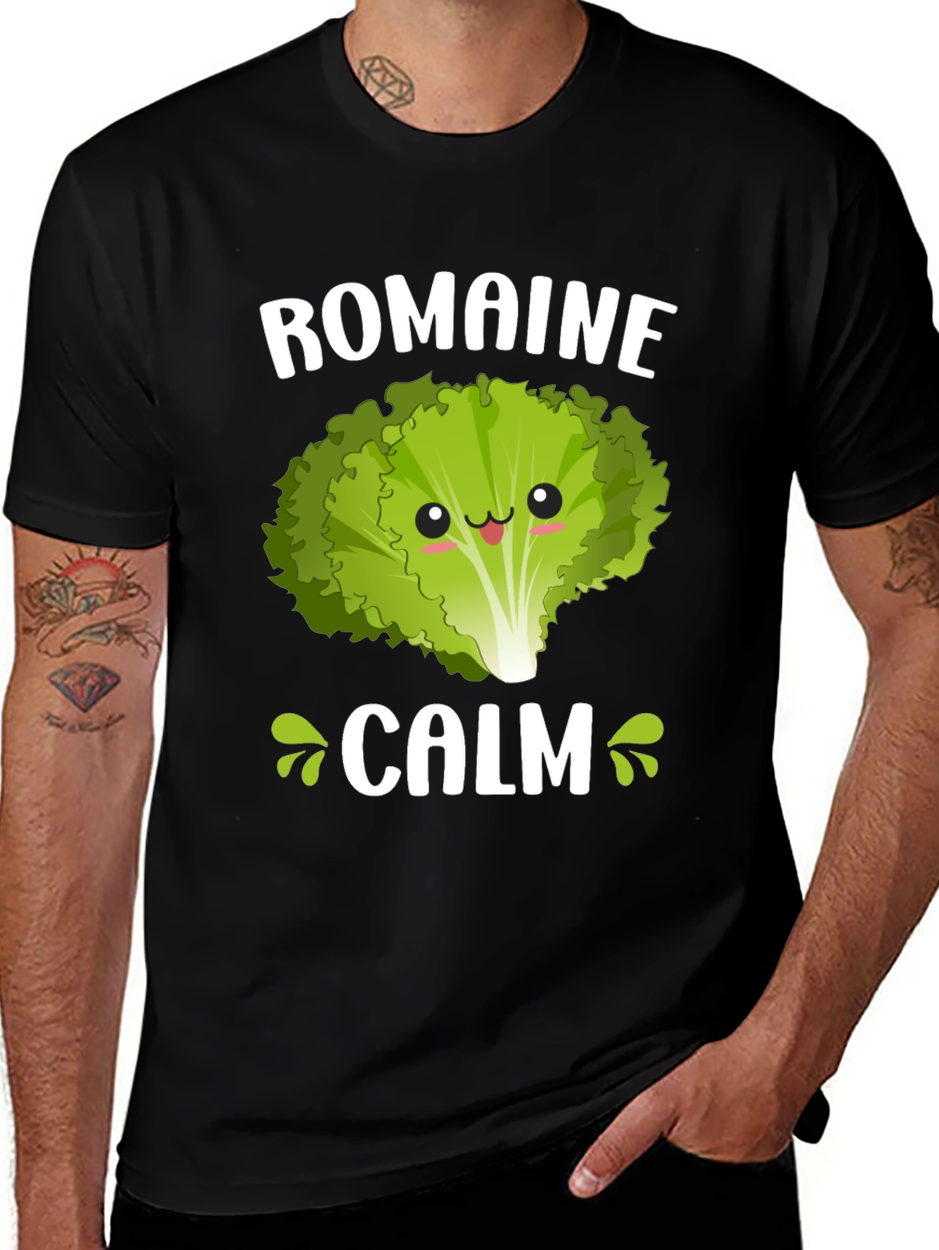 Romaine Calm T-Shirt - Funny Lettuce Pun Tee