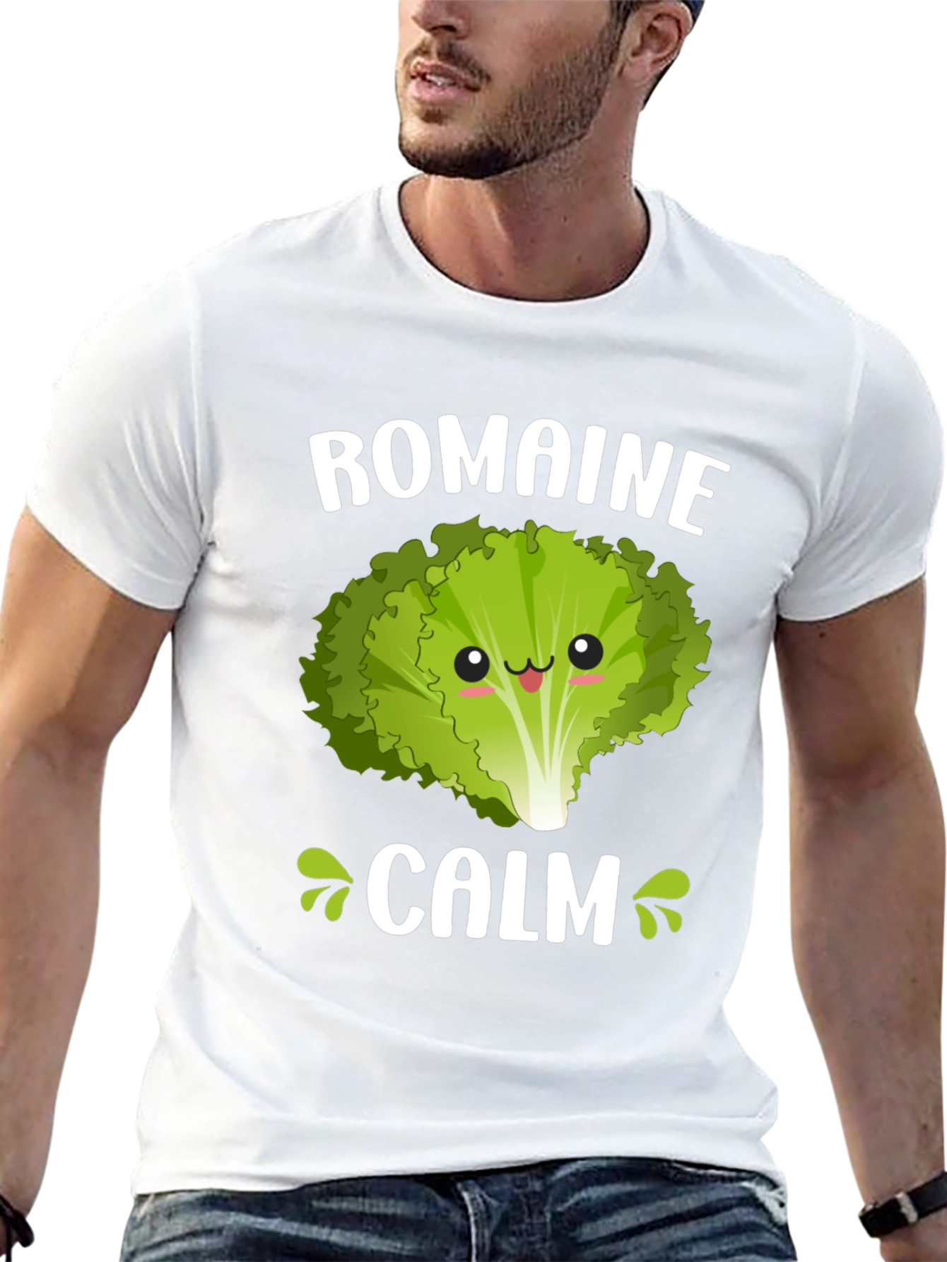 Romaine Calm T-Shirt - Funny Lettuce Pun Tee