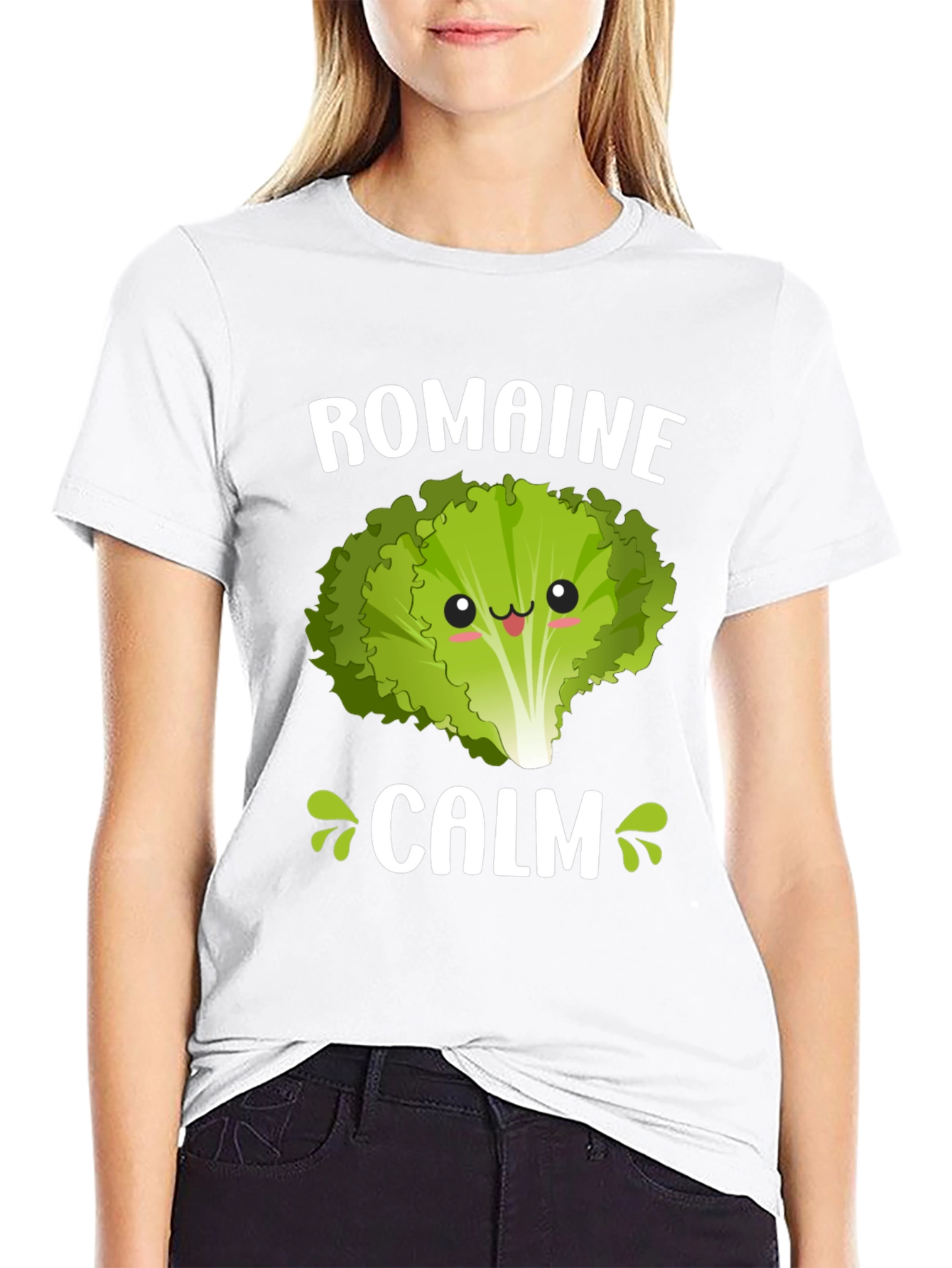 Romaine Calm T-Shirt - Funny Lettuce Pun Tee