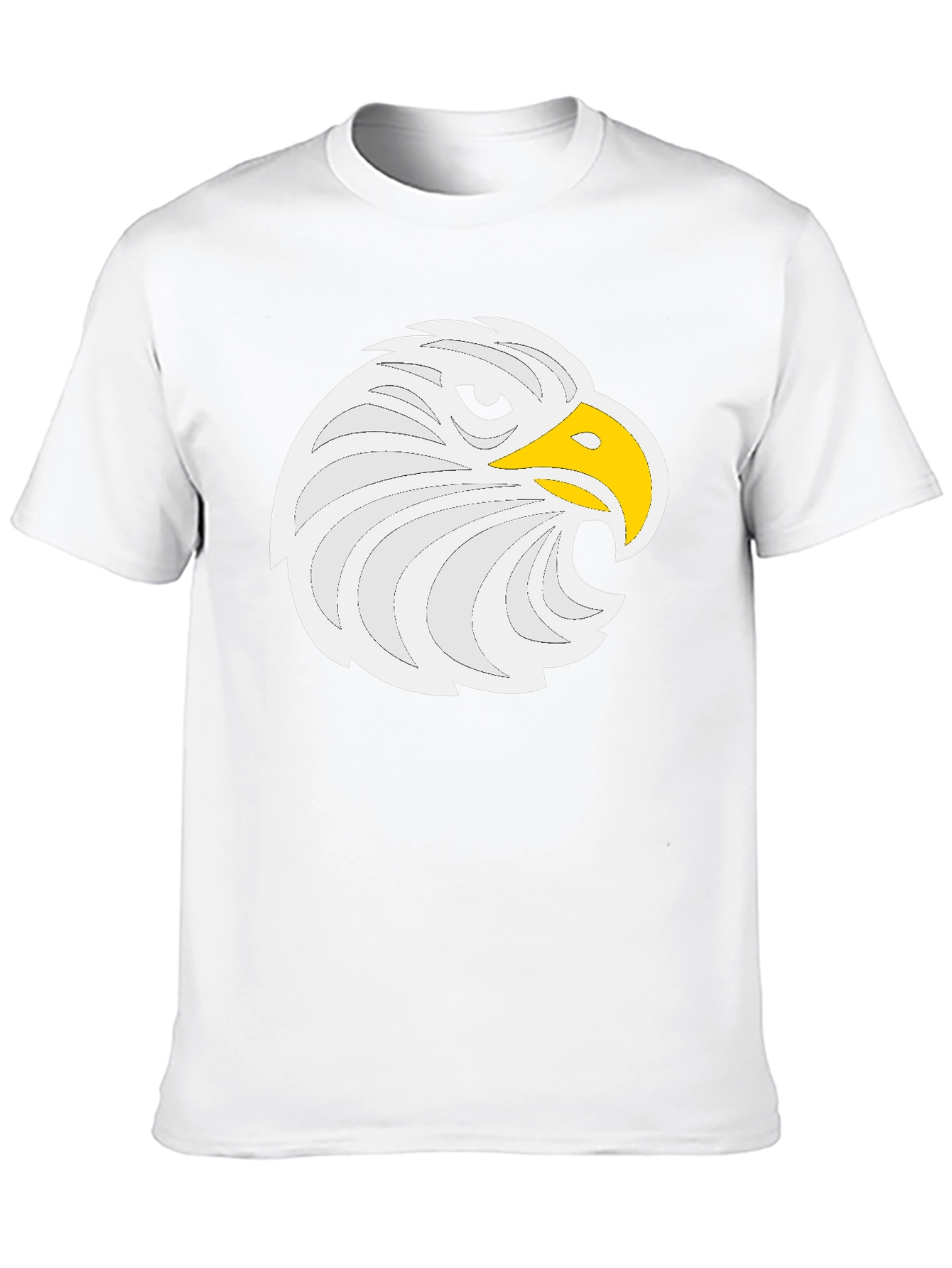 Eagle Head Graphic Tee - Black Cotton Comfort