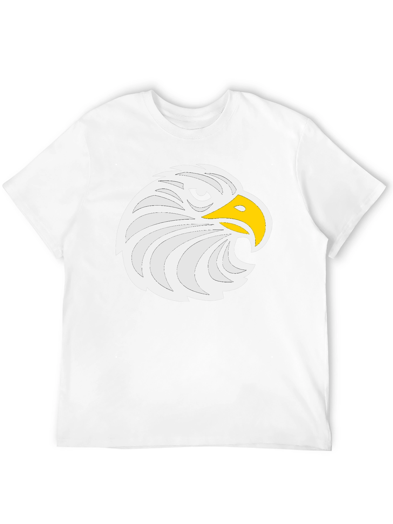 Eagle Head Graphic Tee - Black Cotton Comfort