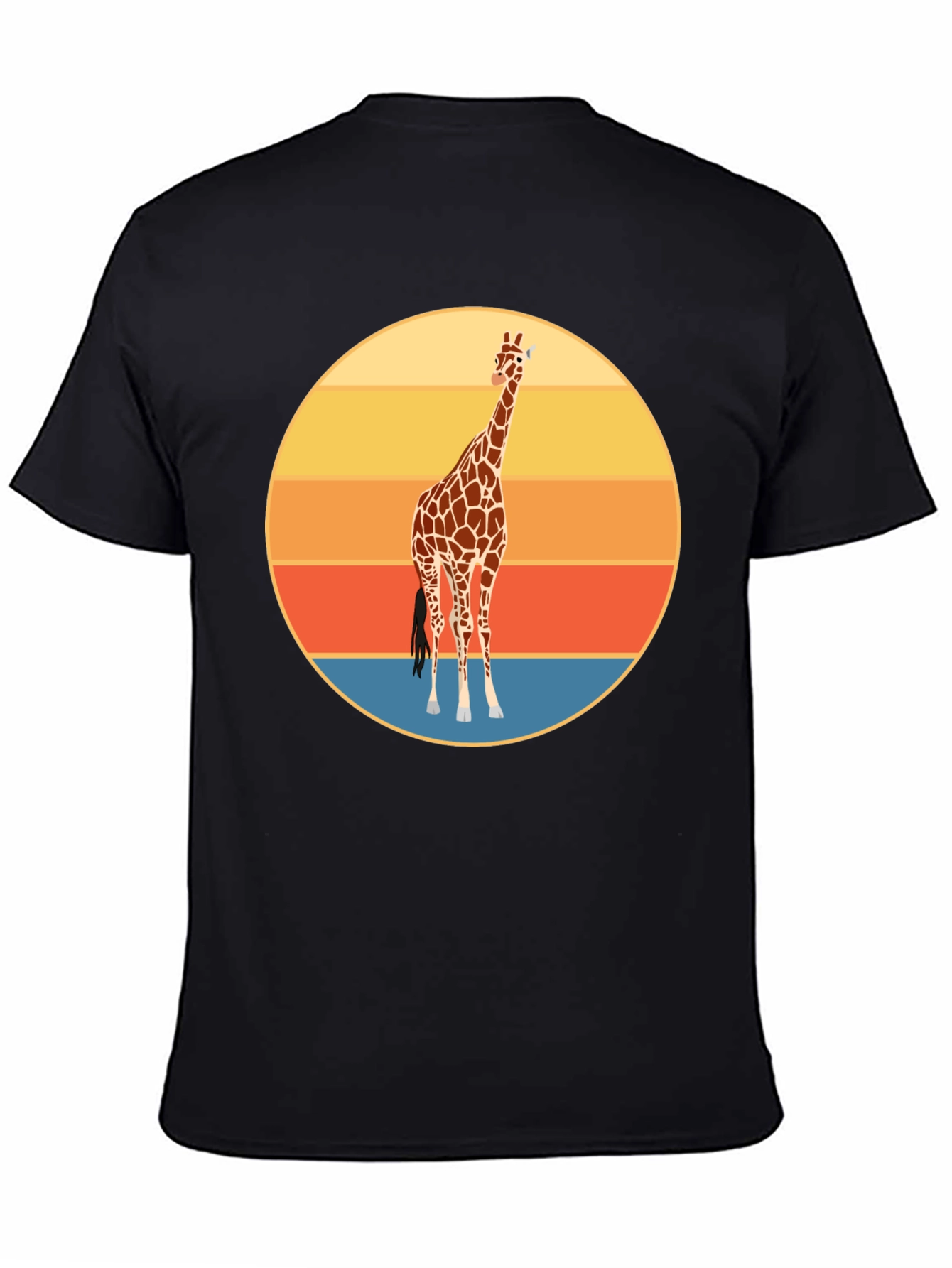 Giraffe Sunset Graphic Tee - Trendy Animal Print