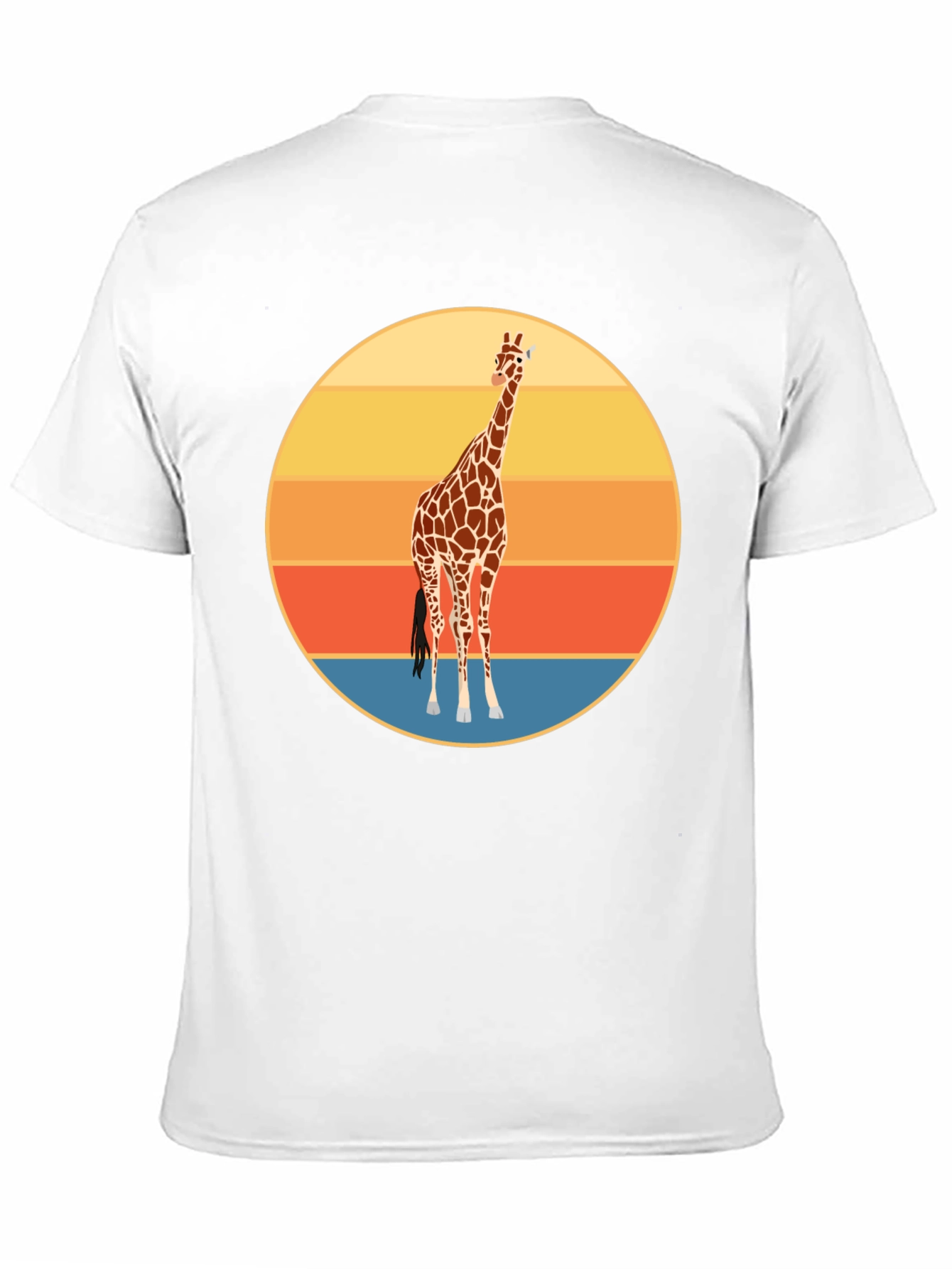 Giraffe Sunset Graphic Tee - Trendy Animal Print