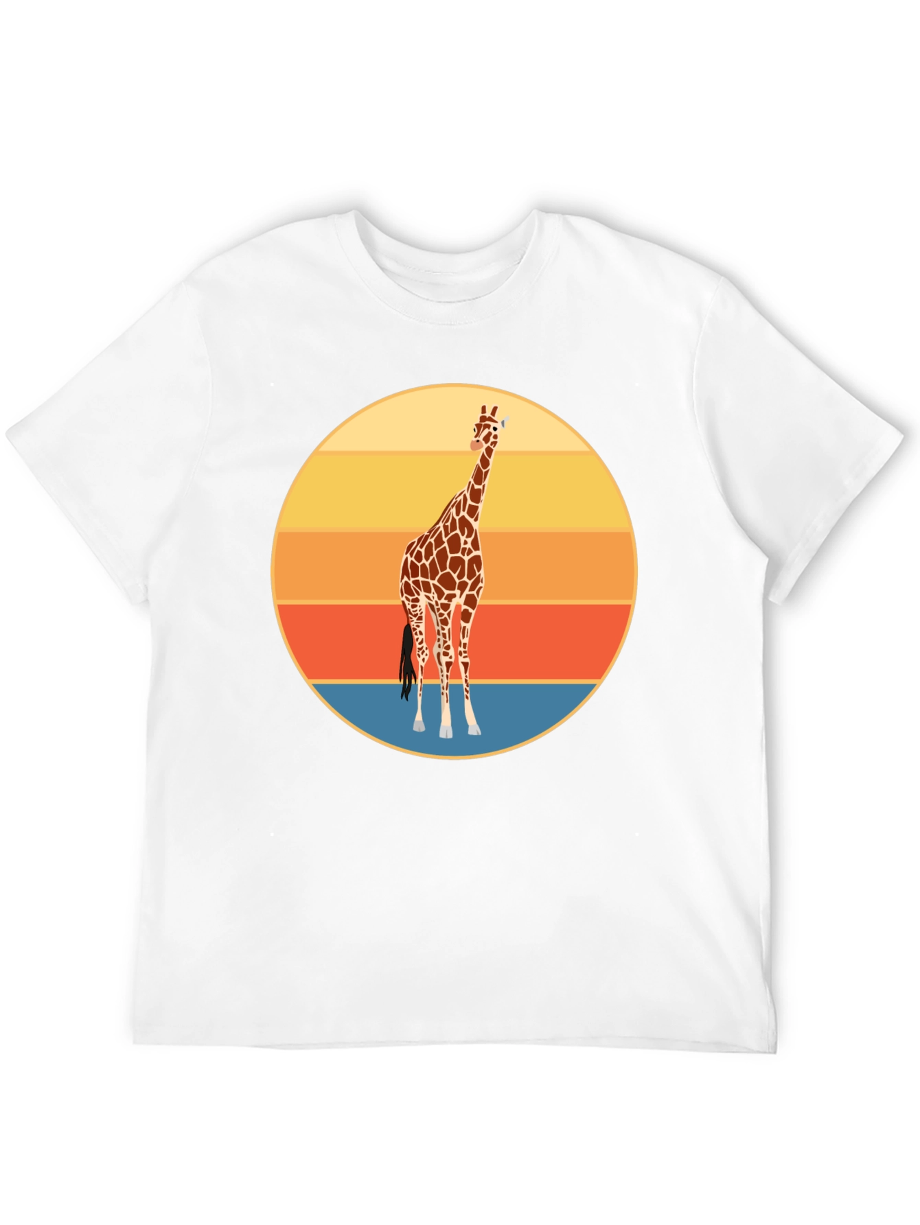 Giraffe Sunset Graphic Tee - Trendy Animal Print