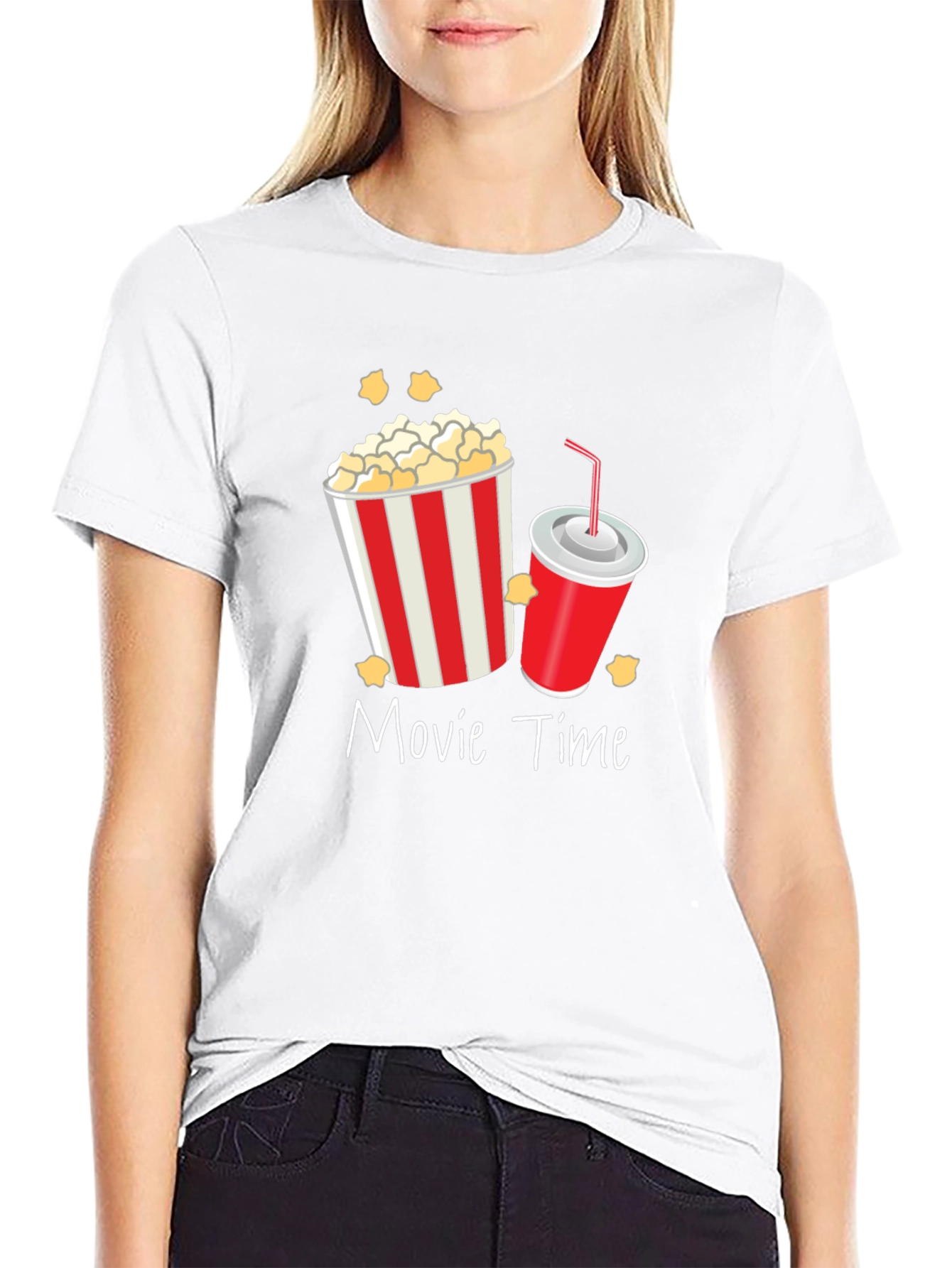 Movie Time Graphic T-Shirt - Unisex Black Tee