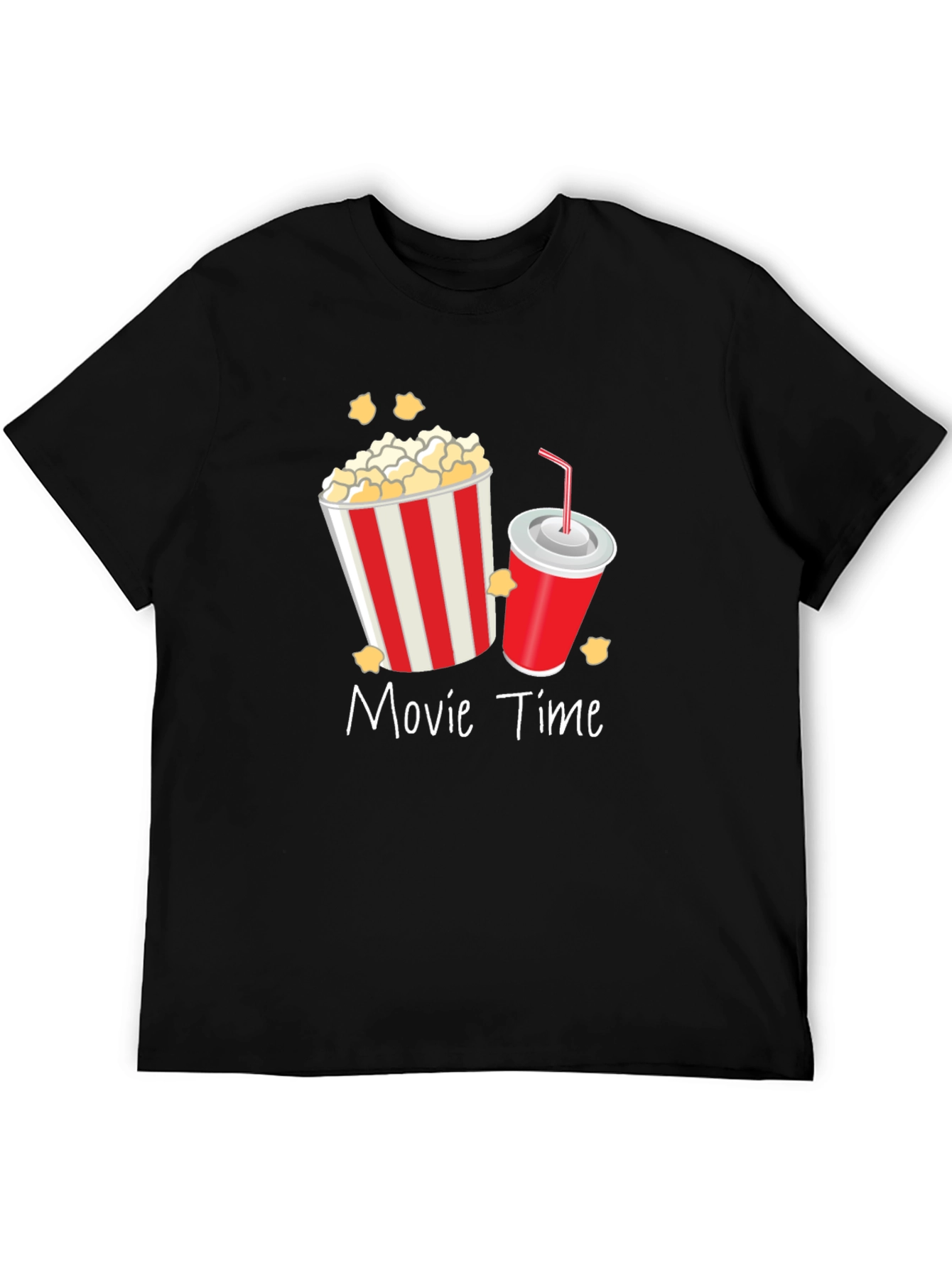 Movie Time Graphic T-Shirt - Unisex Black Tee