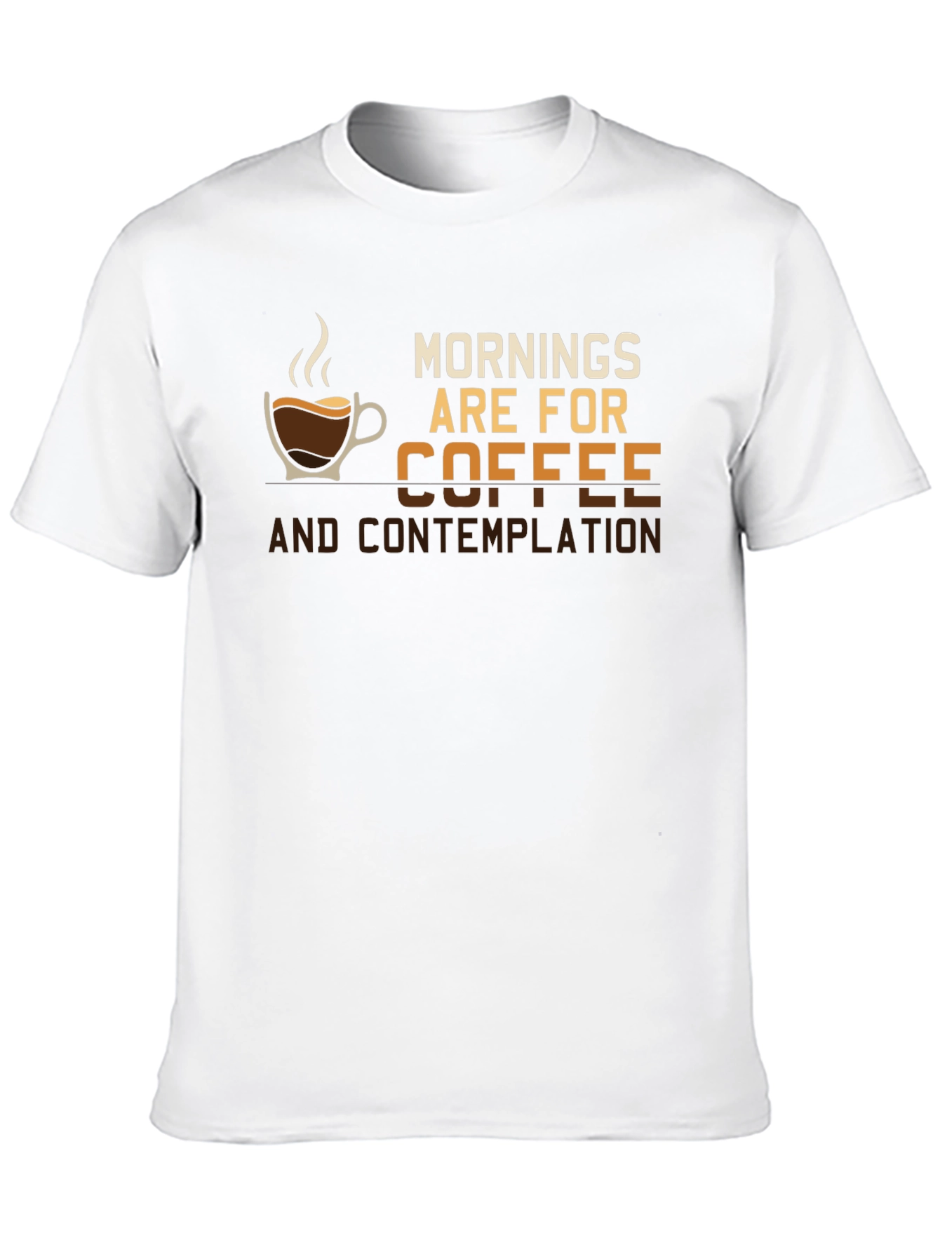 Morning Coffee & Contemplation Black Graphic Tee
