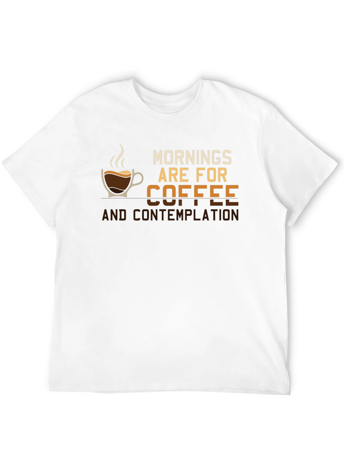 Morning Coffee & Contemplation Black Graphic Tee