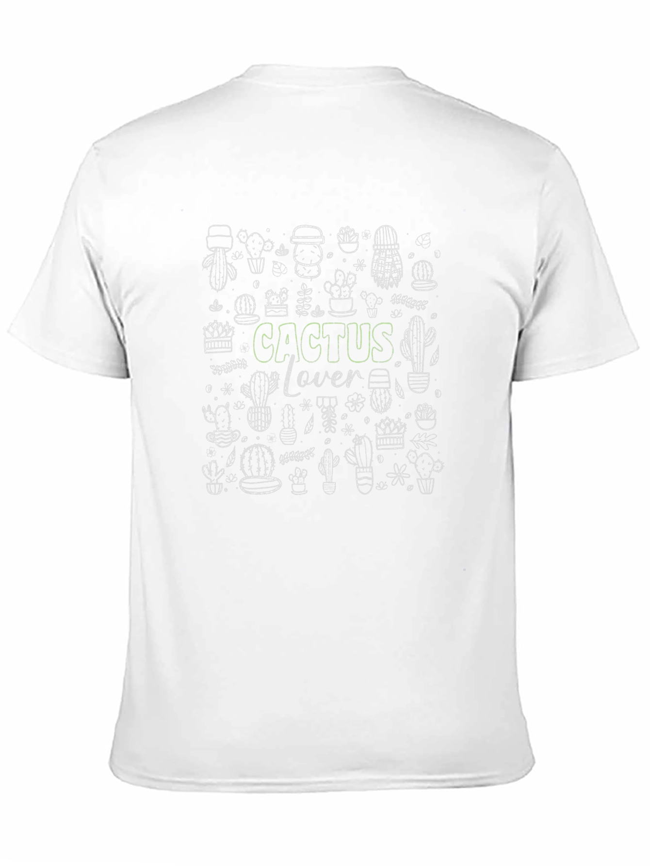 Cactus Lover Graphic T-Shirt Black Casual Tee