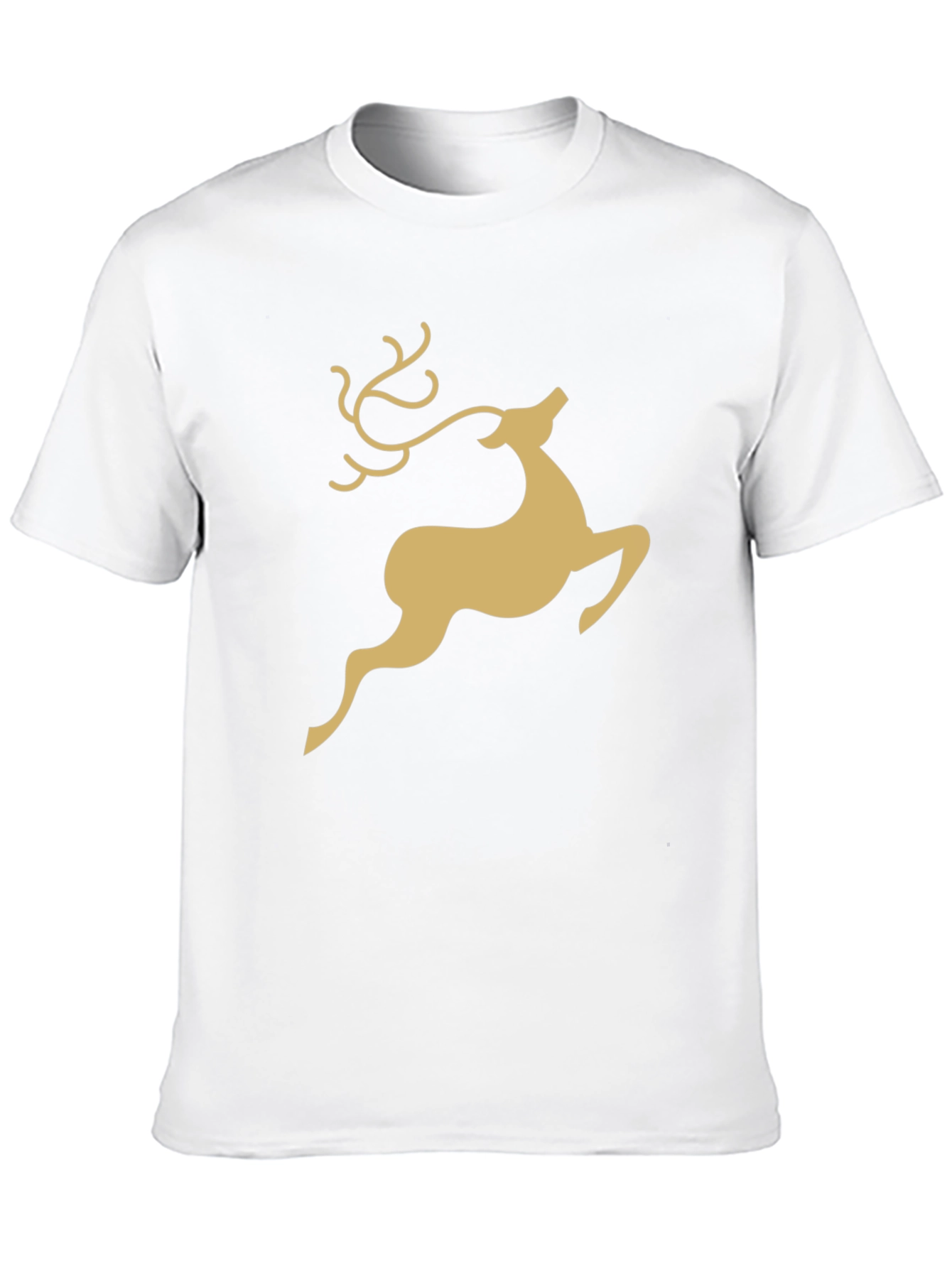 Festive Reindeer Graphic Tee - Black