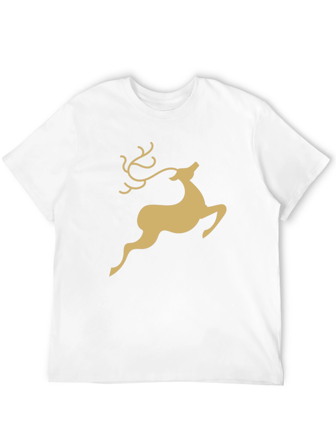 Festive Reindeer Graphic Tee - Black