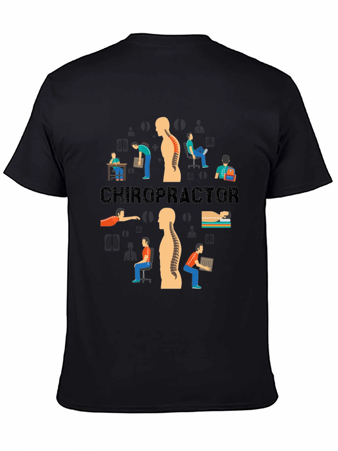 Chiropractor T-Shirt - Spine Alignment Graphic Tee
