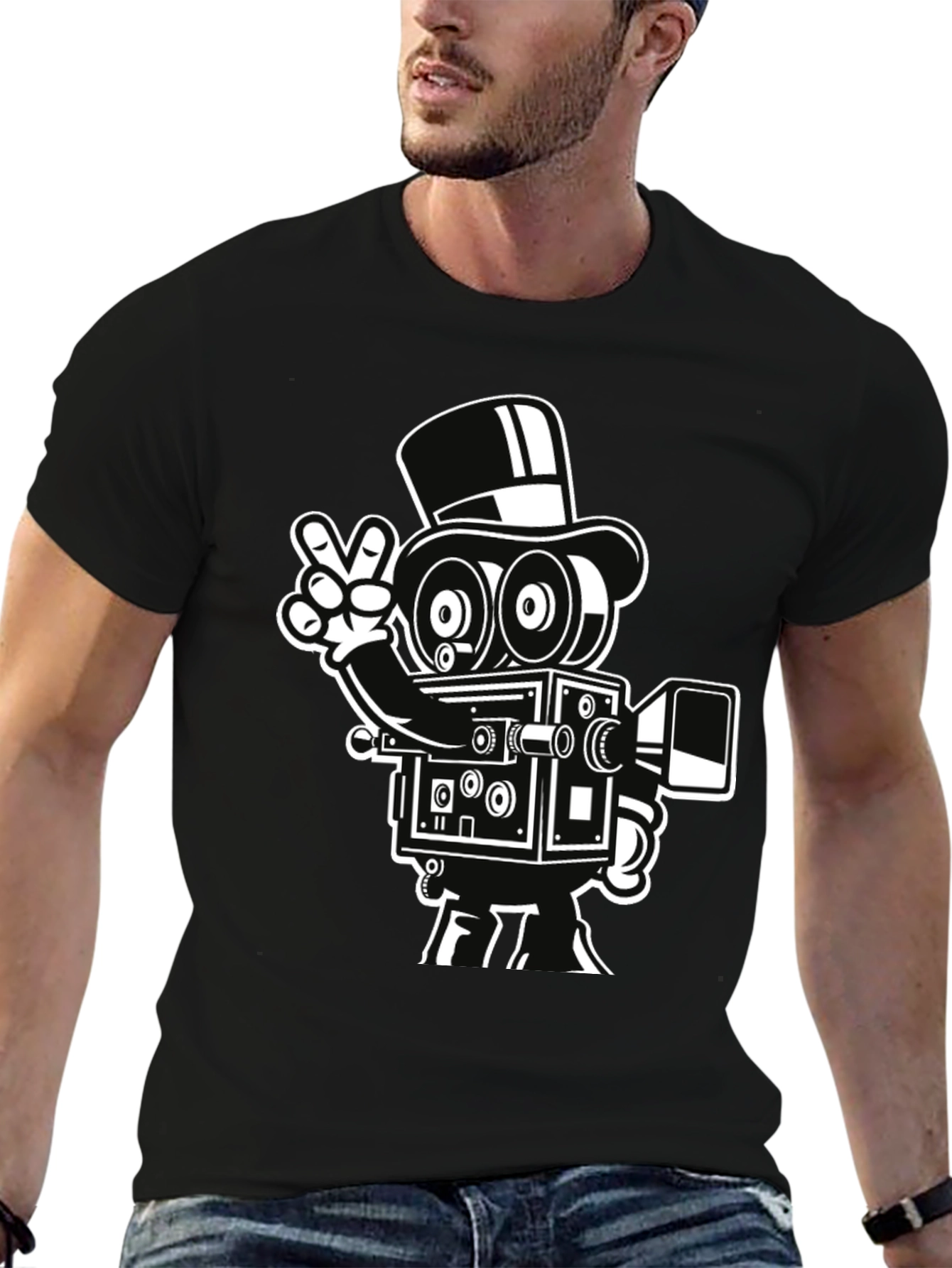 Retro Camera Tee - Peace and Film!