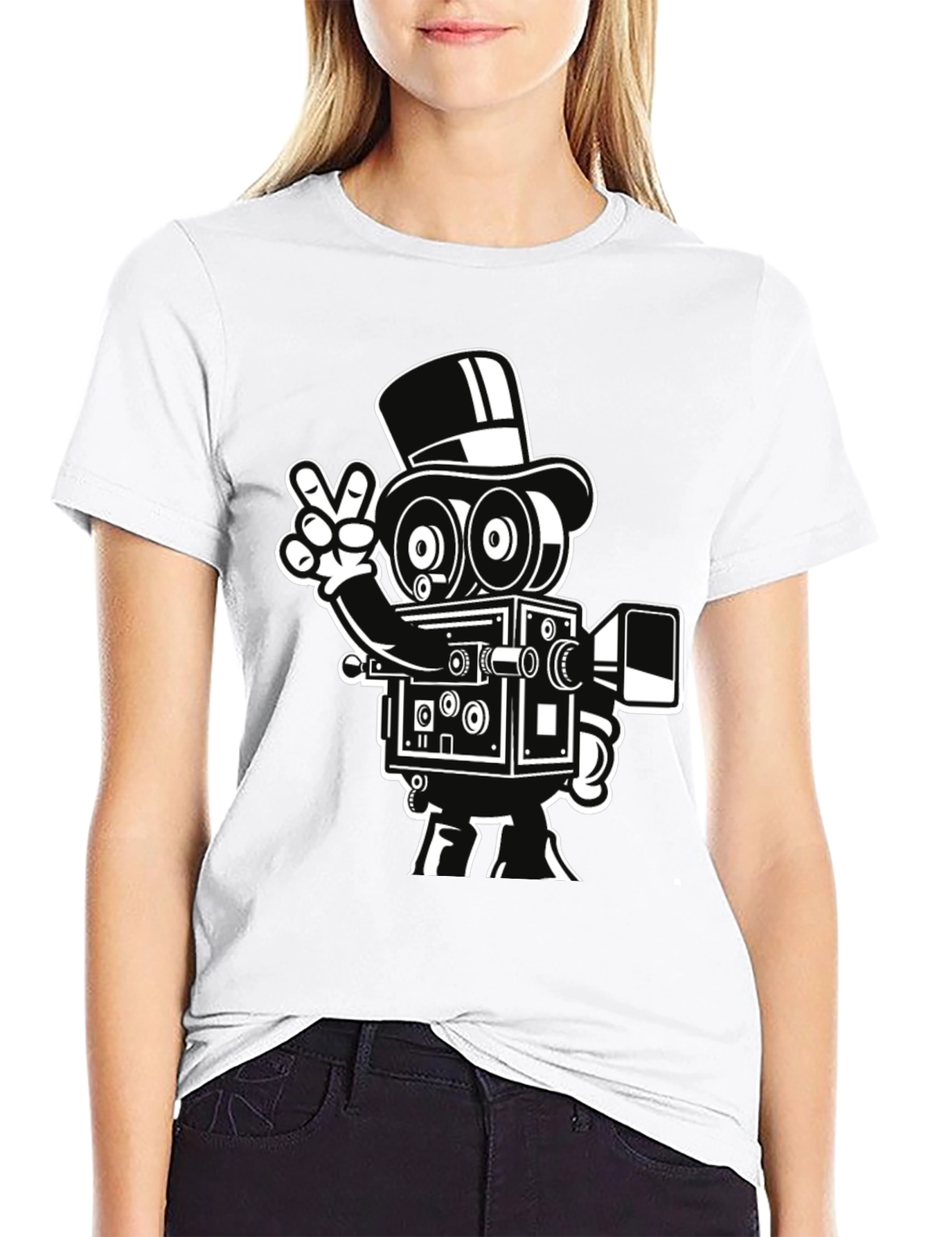 Retro Camera Tee - Peace and Film!