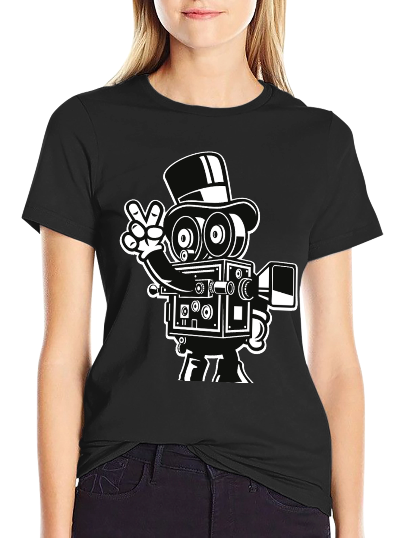 Retro Camera Tee - Peace and Film!