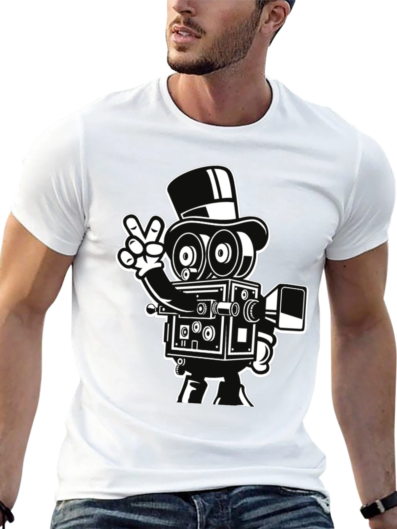 Retro Camera Tee - Peace and Film!