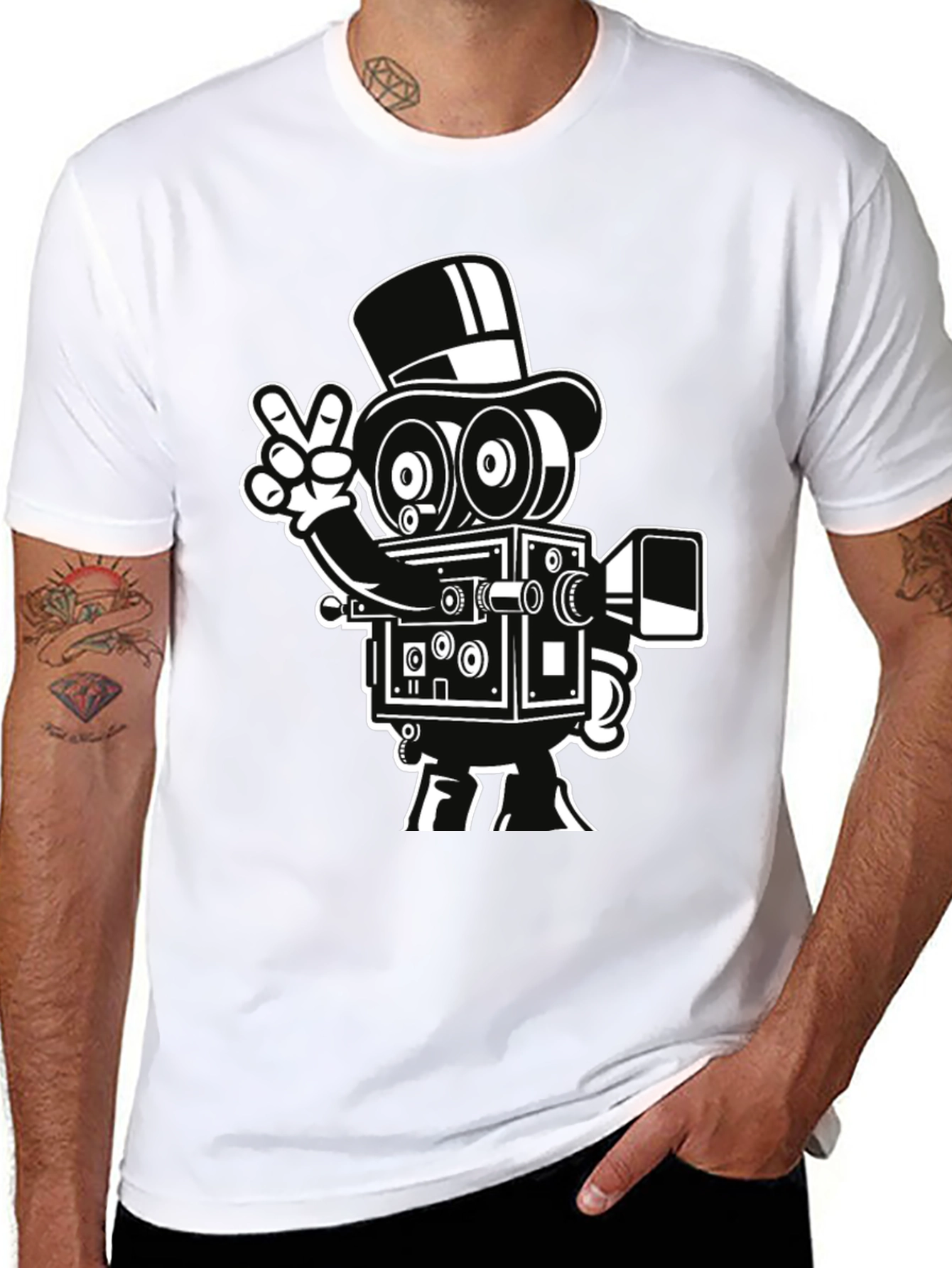 Retro Camera Tee - Peace and Film!