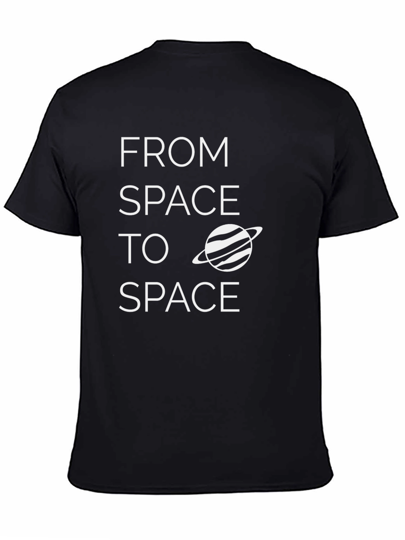 From Space To Space Black Graphic T-Shirt