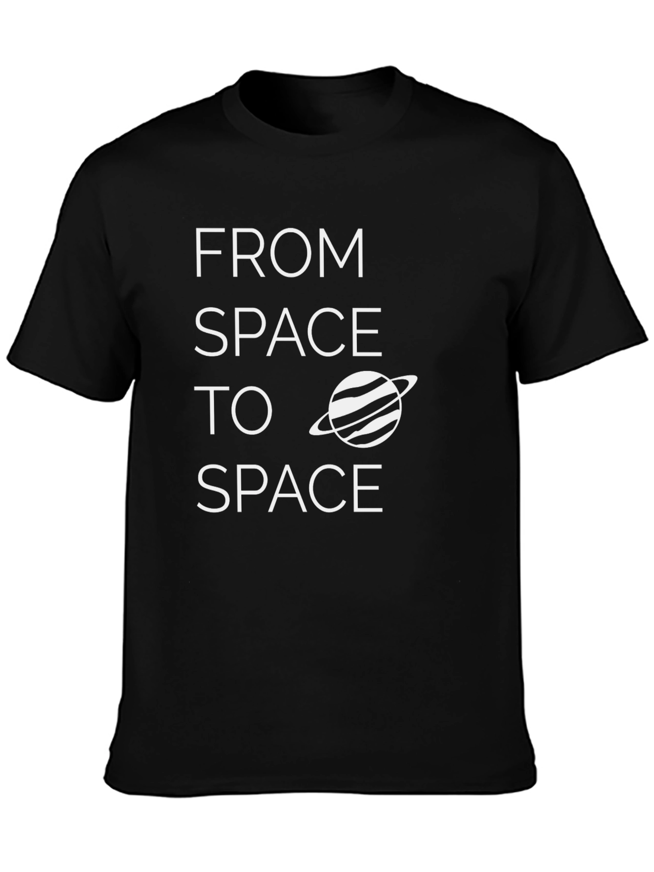 From Space To Space Black Graphic T-Shirt