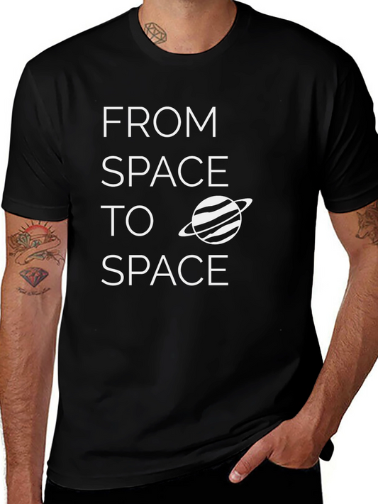 From Space To Space Black Graphic T-Shirt
