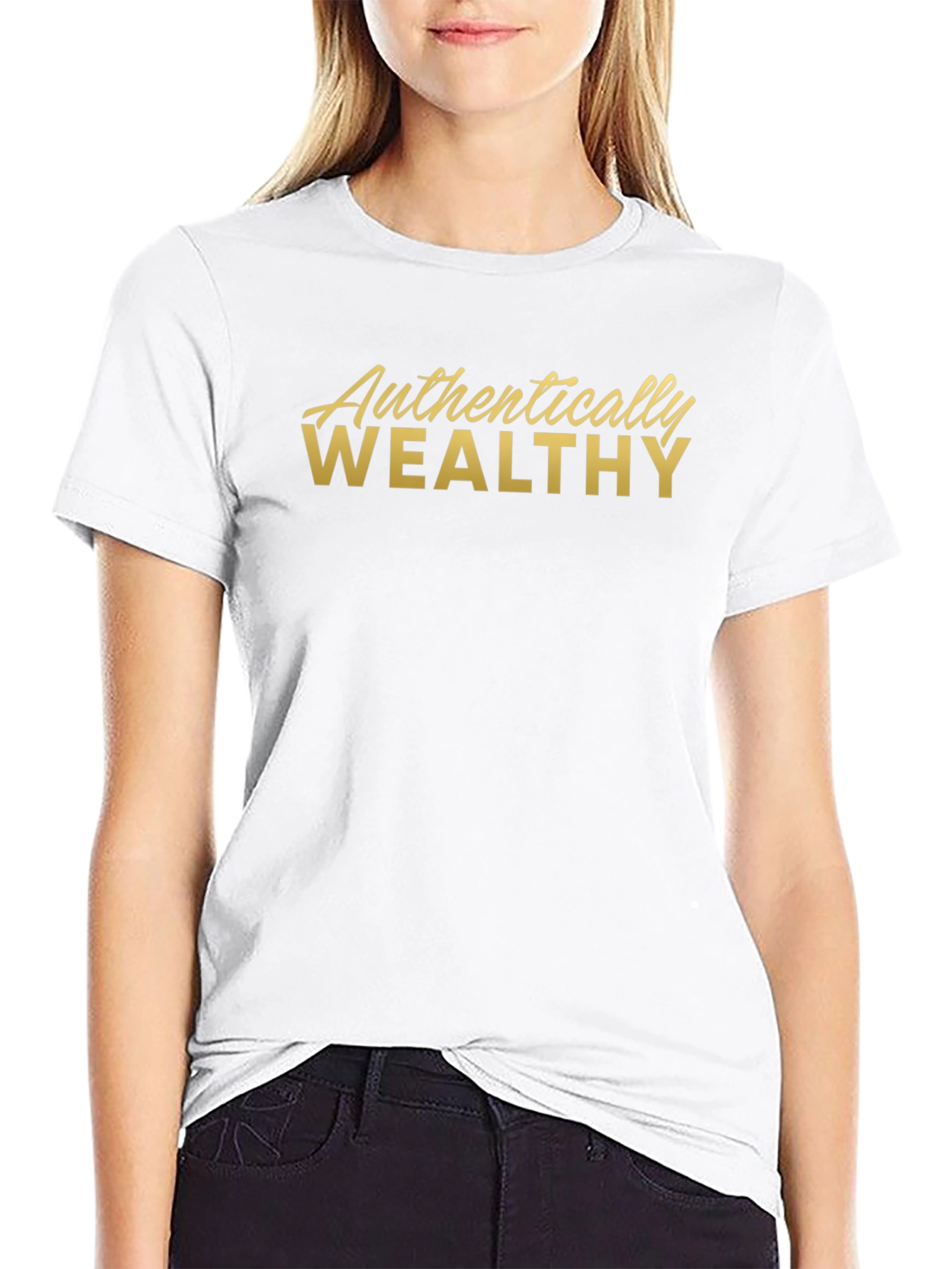 Authentically Wealthy Graphic Tee - Black