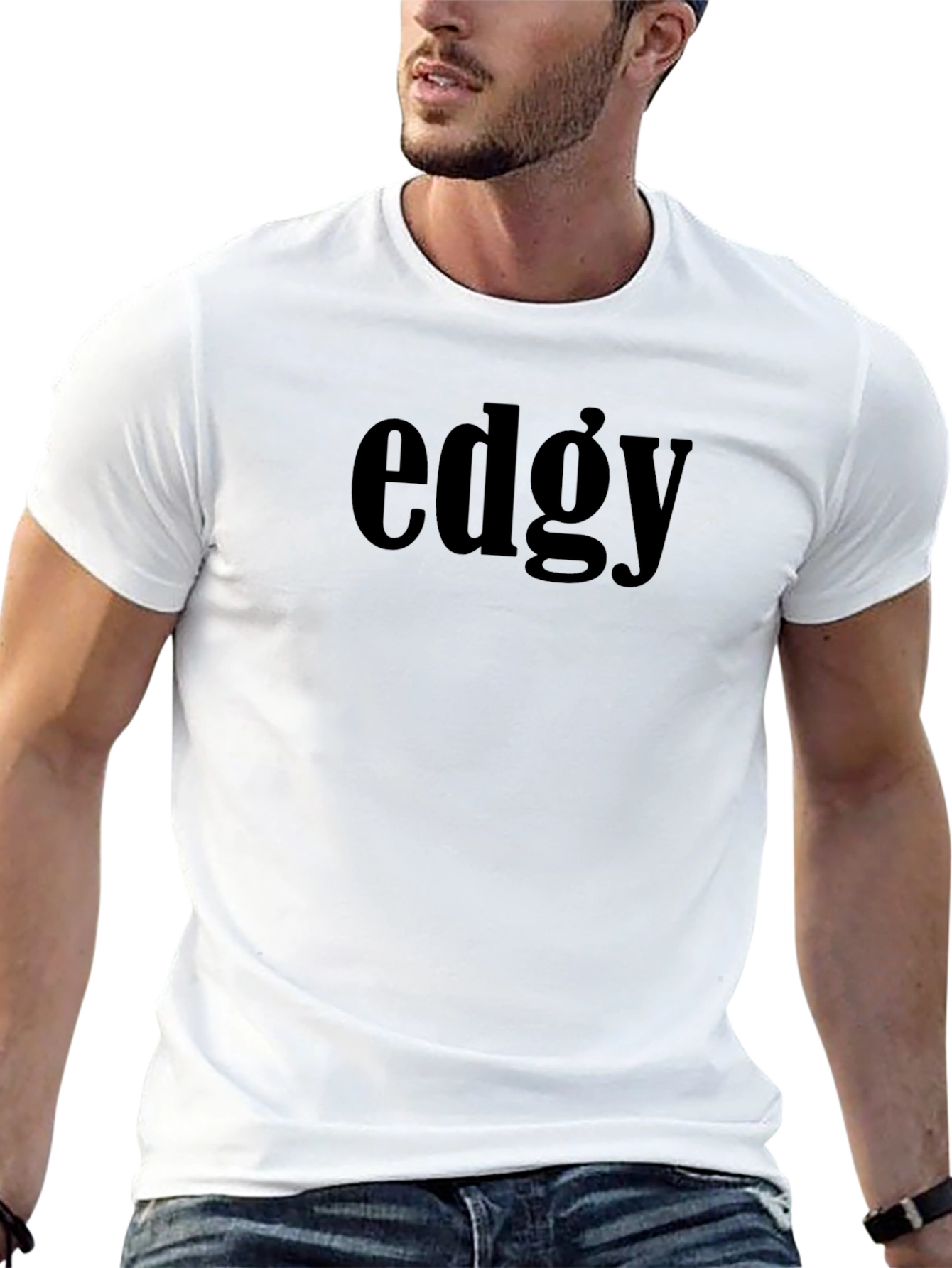 Edgy Black T-Shirt for Men