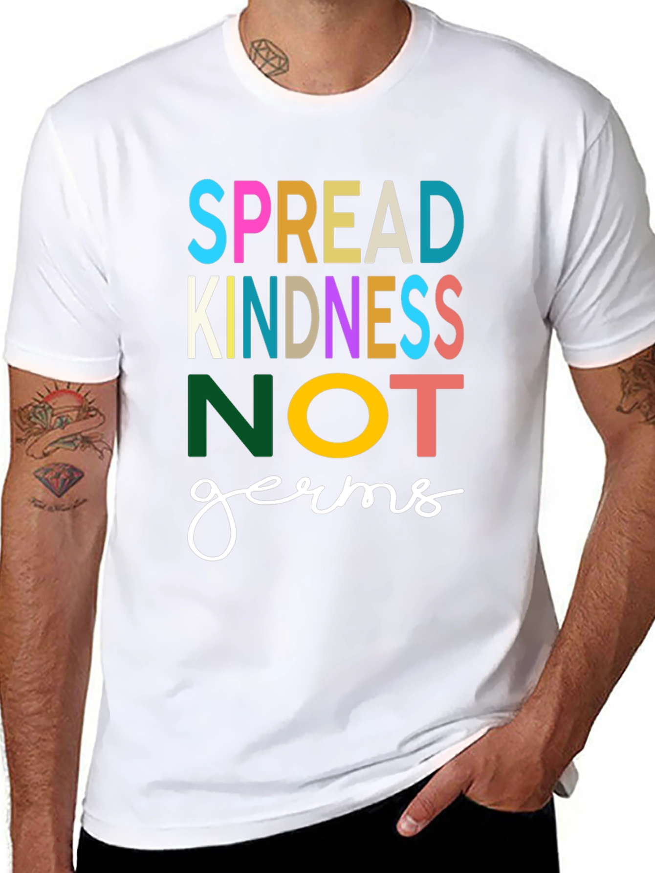 Spread Kindness Not Germs Graphic Tee